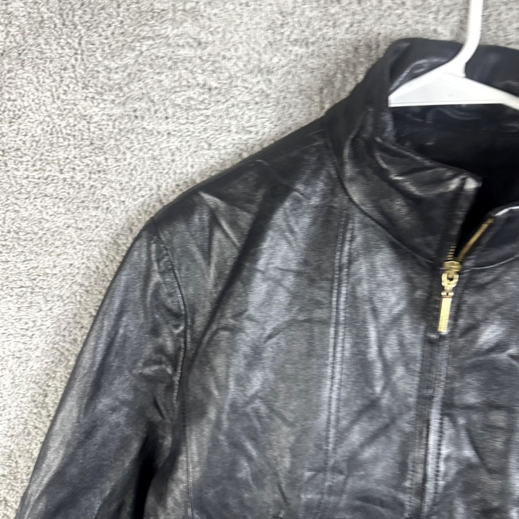 Vintage Wilsons Leather Pelle Studio Jacket Womens XL Black Leather Full Zip Lined Jacket Size XL / US 12-14 / IT 48-50 - 5 Thumbnail