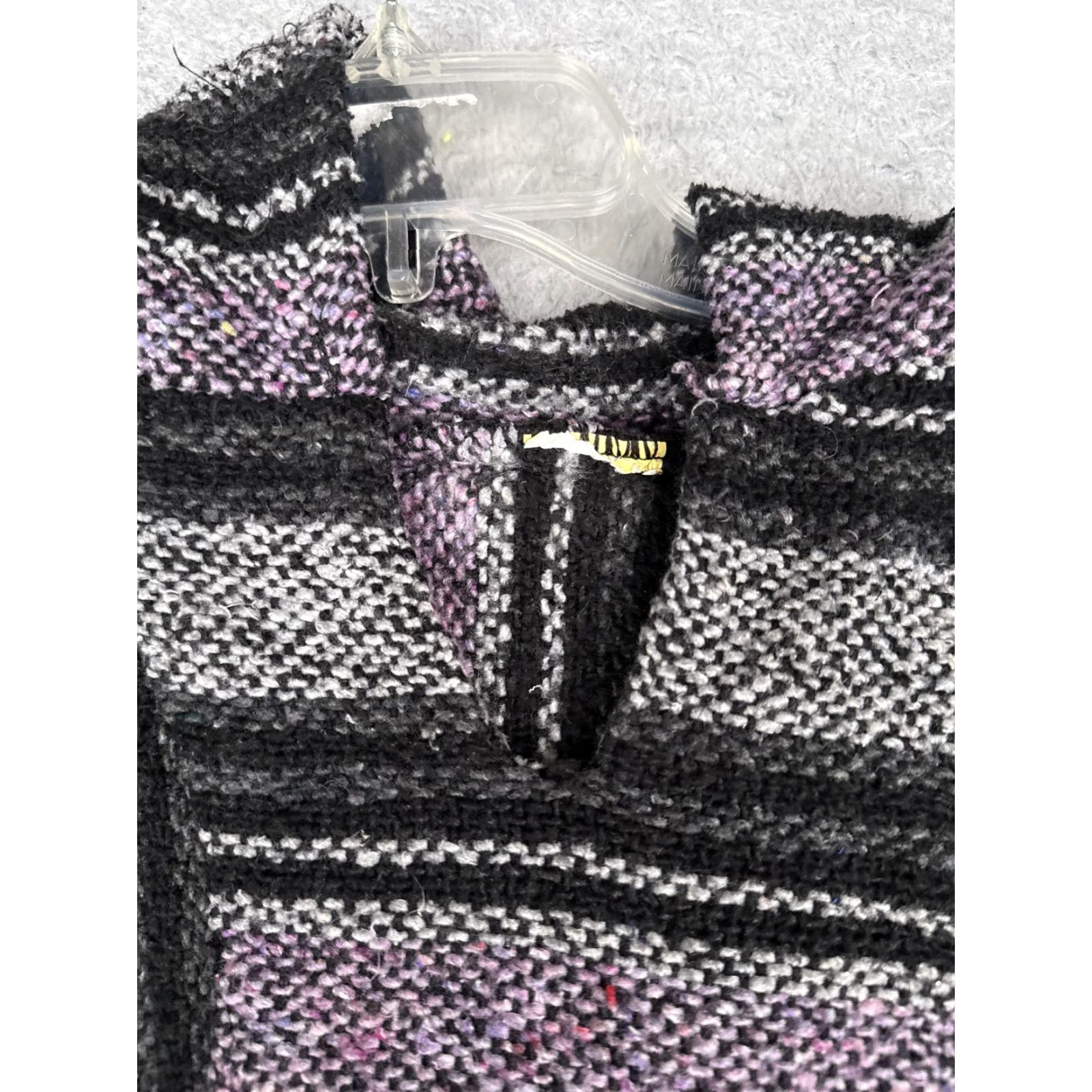 KangaROOS Baja Hoodie Mens Medium Gray Pink Striped Kangaroo Pocket Drug Rug Poncho Size US M / EU 48-50 / 2 - 6 Thumbnail