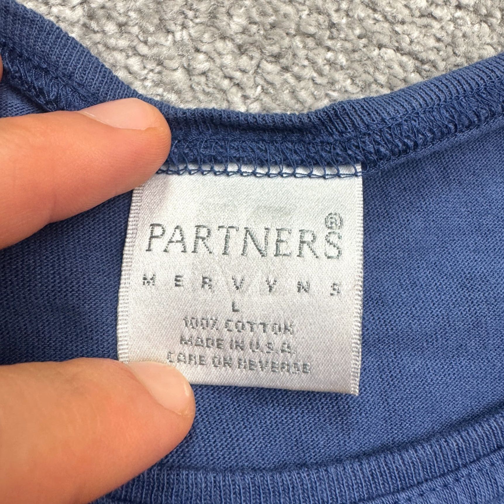 Vintage VINTAGE Partners T-Shirt Shirt Women L Blue 90s Y2K Classic Logo Cotton Crew Tee Mens Womens Size L / US 10 / IT 46 - 5 Thumbnail