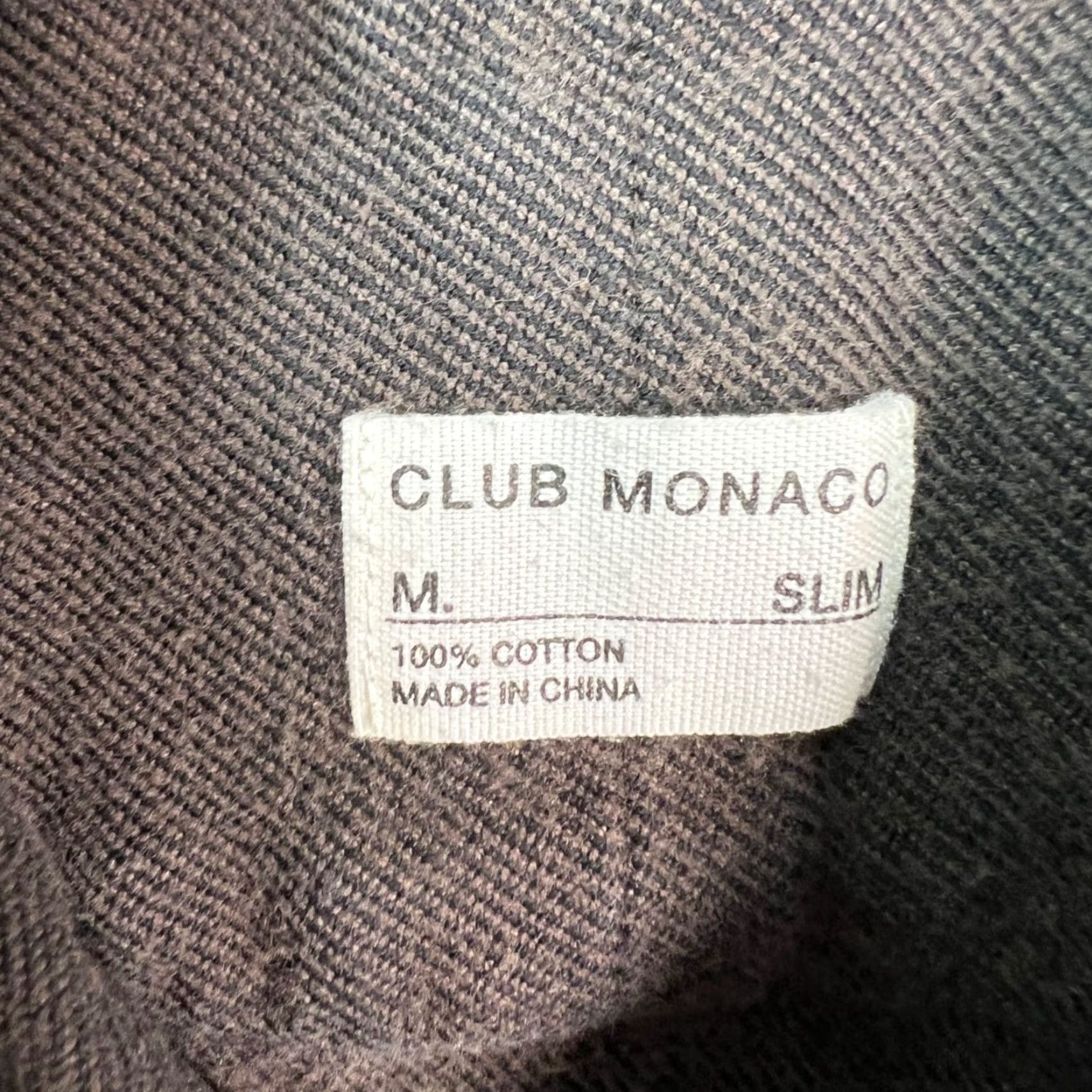 Club Monaco Club Monaco Shirt Mens Size Medium Brown Slim Cotton Button-Up Long Sleeve Button-Down Collared Twill Casual 100% Cotton Souvenir? Size US M / EU 48-50 / 2 - 3 Thumbnail