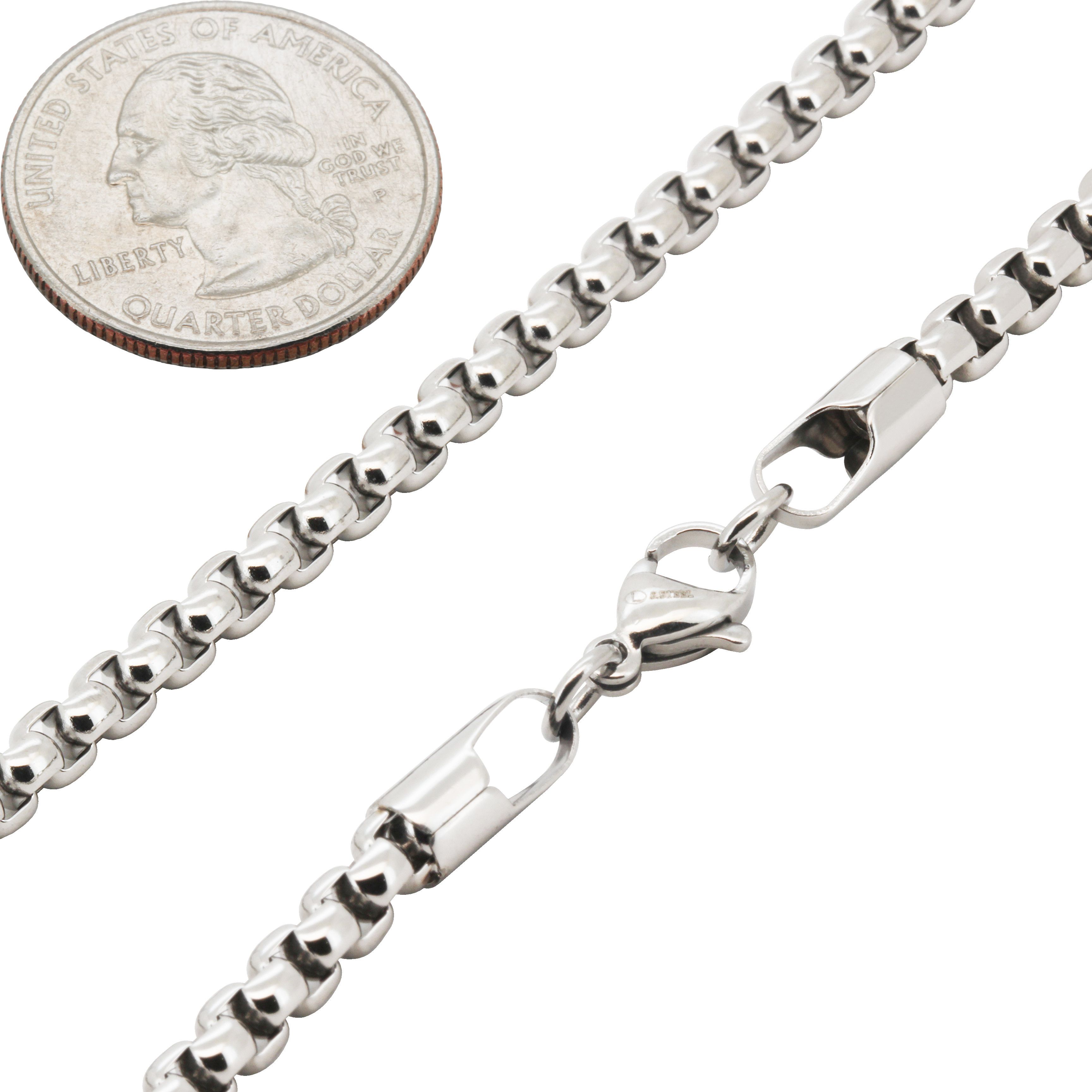 Other 316L Stainless Steel 4.5mm Box Chain Necklace 24" Size ONE SIZE - 2 Thumbnail