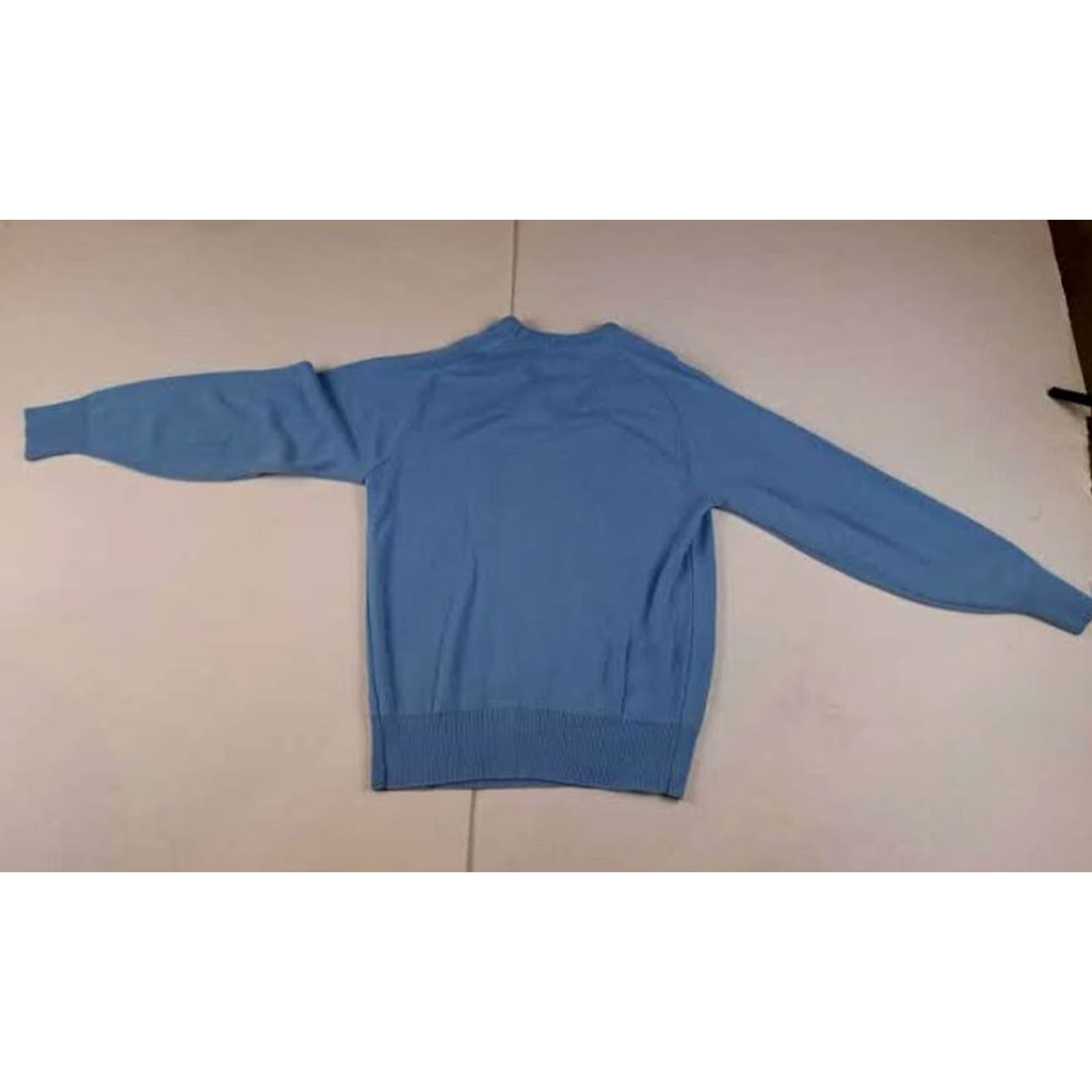 47 VINTAGE Royal Princess Knit Sweater Logo 47 Pullover Women L Blue USA Made Knit Cotton V-Neck Long Sleeve Regular 25in Size L / US 10 / IT 46 - 4 Thumbnail