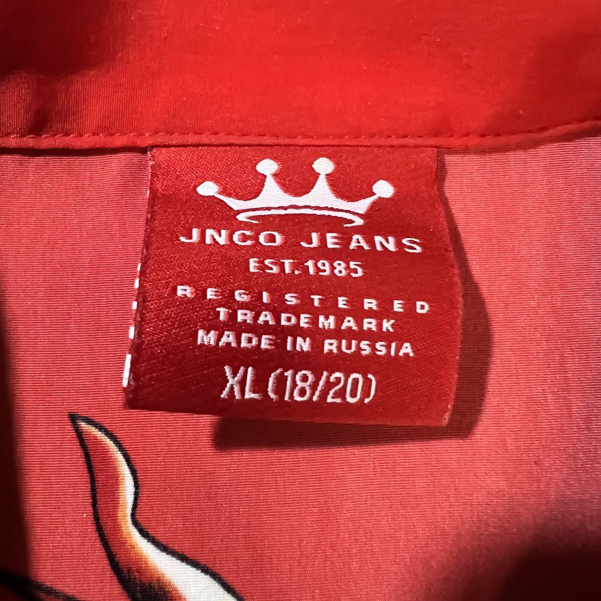 JNCO JNCO Short Sleeve Button Down Shirt Dragon Red Youth Size US M / EU 48-50 / 2 - 7 Thumbnail