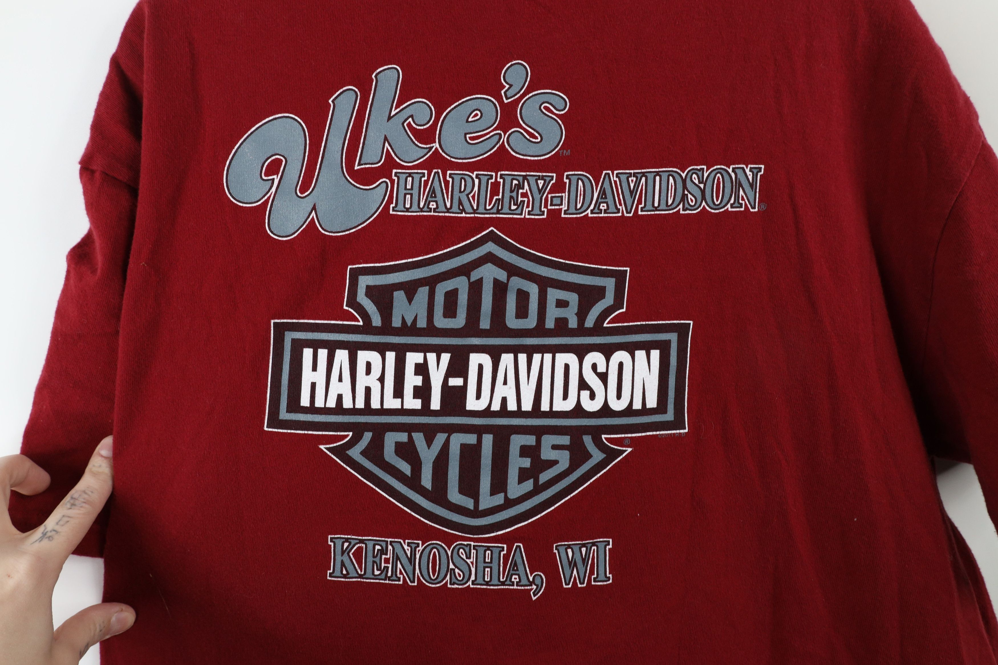 Harley Davidson × Vintage Vintage Y2K Harley Davidson Tribal Skull Flames T-Shirt Size US L / EU 52-54 / 3 - 9 Thumbnail