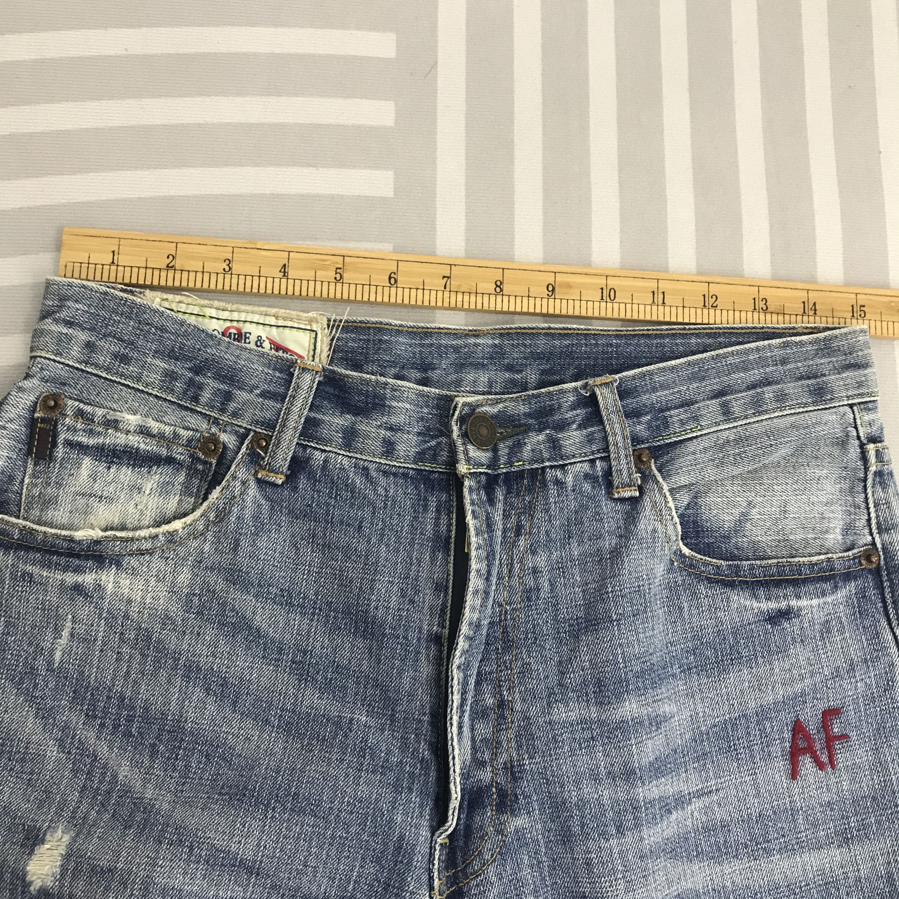Abercrombie & Fitch × Vintage Baggy Denim Abercrombie & Fitch Distressed Jeans pants Size US 30 / EU 46 - 8 Thumbnail