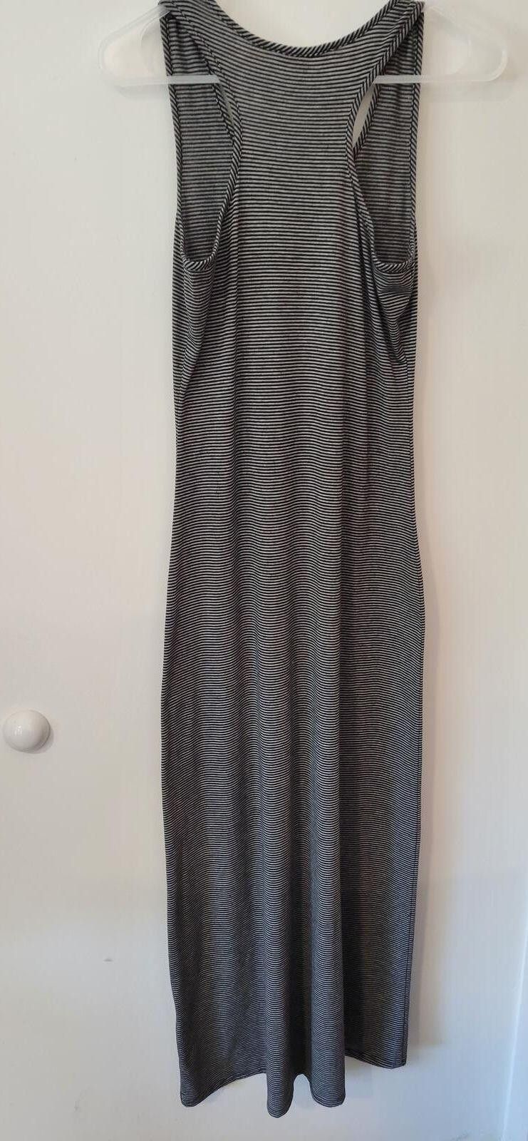 Other Black and Grey Striped Sleeveless Maxi Dress with Racerback Size S / US 4 / IT 40 - 2 Thumbnail