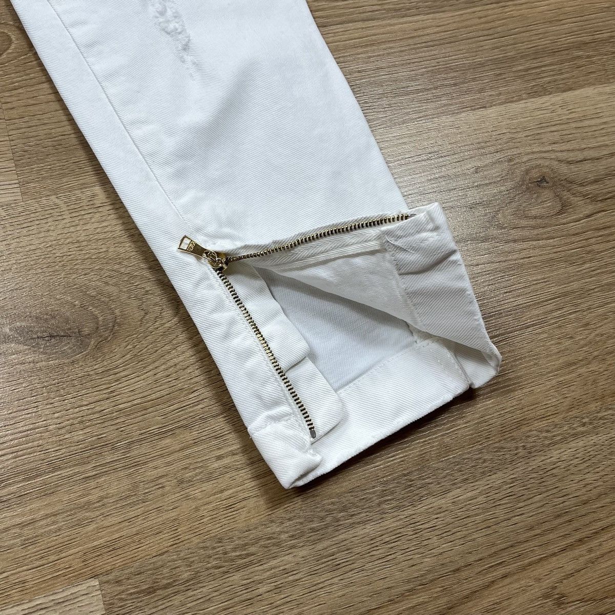 Dolce & Gabbana Dolce & Gabbana White Distressed Denim Skinny Jeans Zip Size 28" / US 6 / IT 42 - 5 Thumbnail