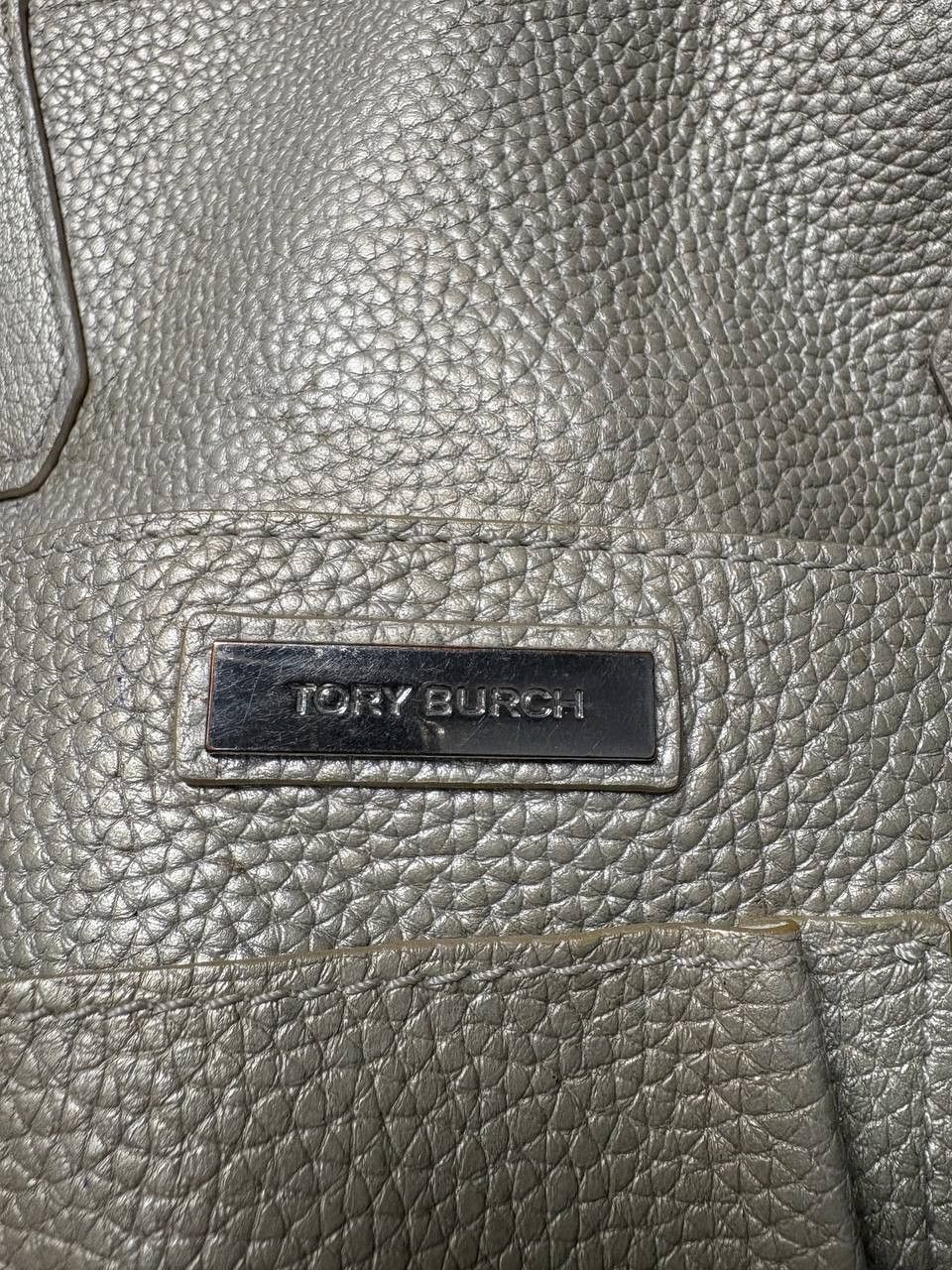 Tory Burch Tory Burch Metallic Grey Leather Perry Tote Size ONE SIZE - 13 Thumbnail