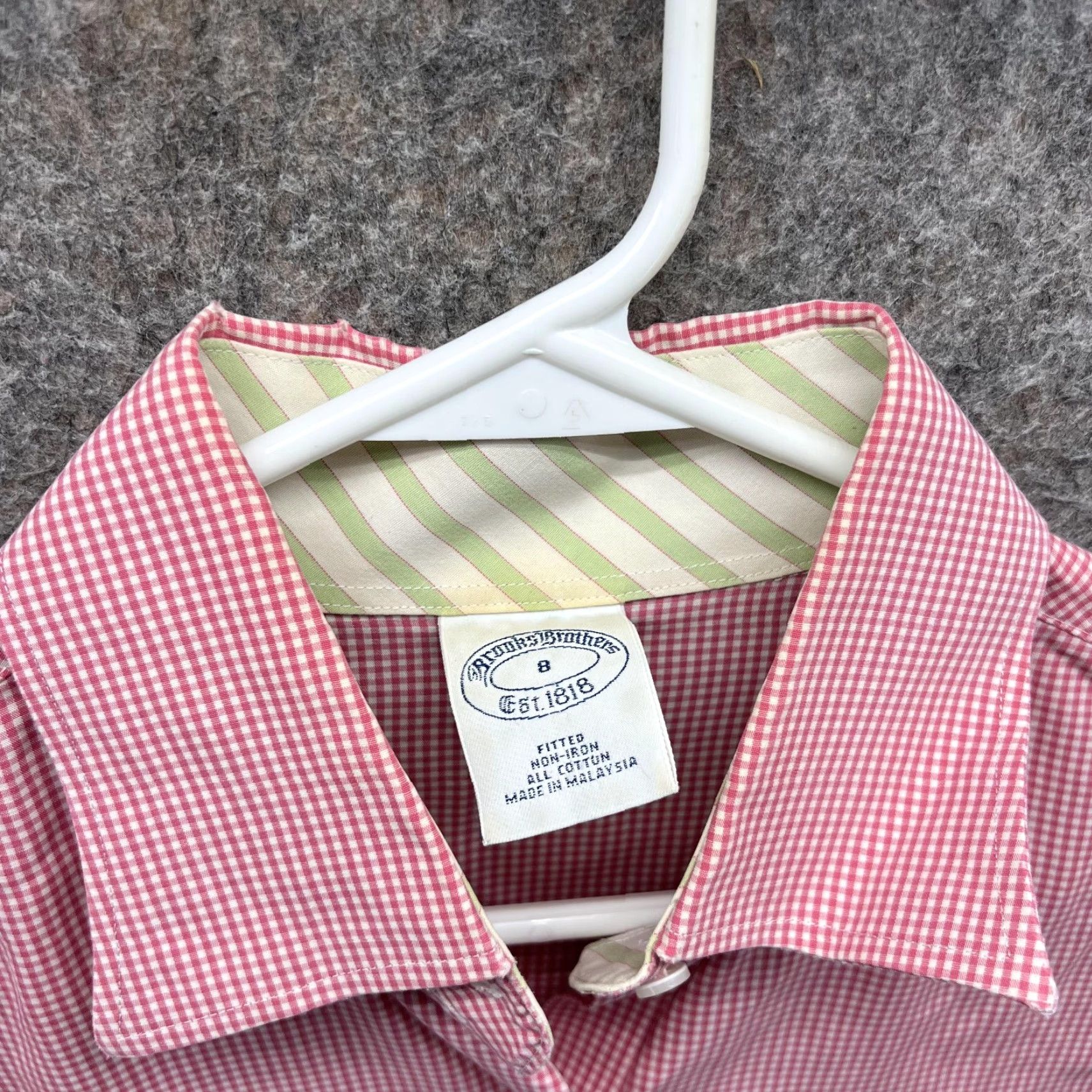 Brooks Brothers VINTAGE Brooks Brothers Shirt Women 8 Pink Casual Button-Up Gingham Check Long Sleeve Collared Regular Fit Womens Size M / US 6-8 / IT 42-44 - 5 Thumbnail