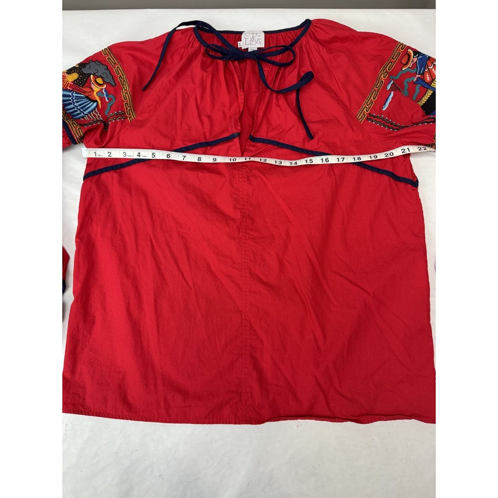 Other Rare Stella Jean Italy Runway Folk Art Balloon Sleeve Top 42 Size M / US 6-8 / IT 42-44 - 13 Thumbnail