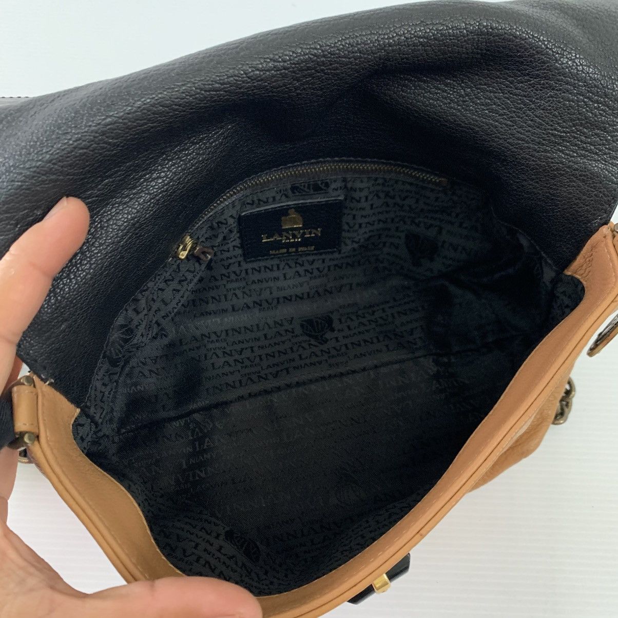 Lanvin 💥‼️FAST SALE‼️💥Authentic Lanvin Paris Leather Shoulder Bag Size ONE SIZE - 13 Thumbnail