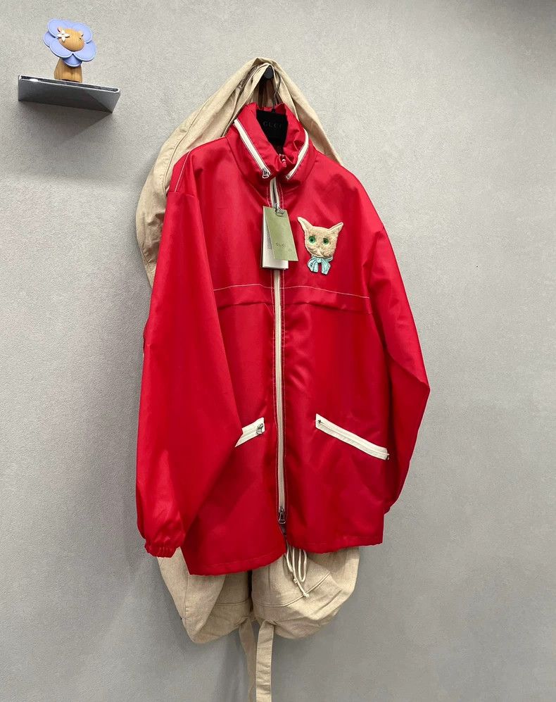 Gucci Gucci Embroidered kitten red idle jacket 2502-Nextarrow Size US S / EU 44-46 / 1 - 3 Thumbnail