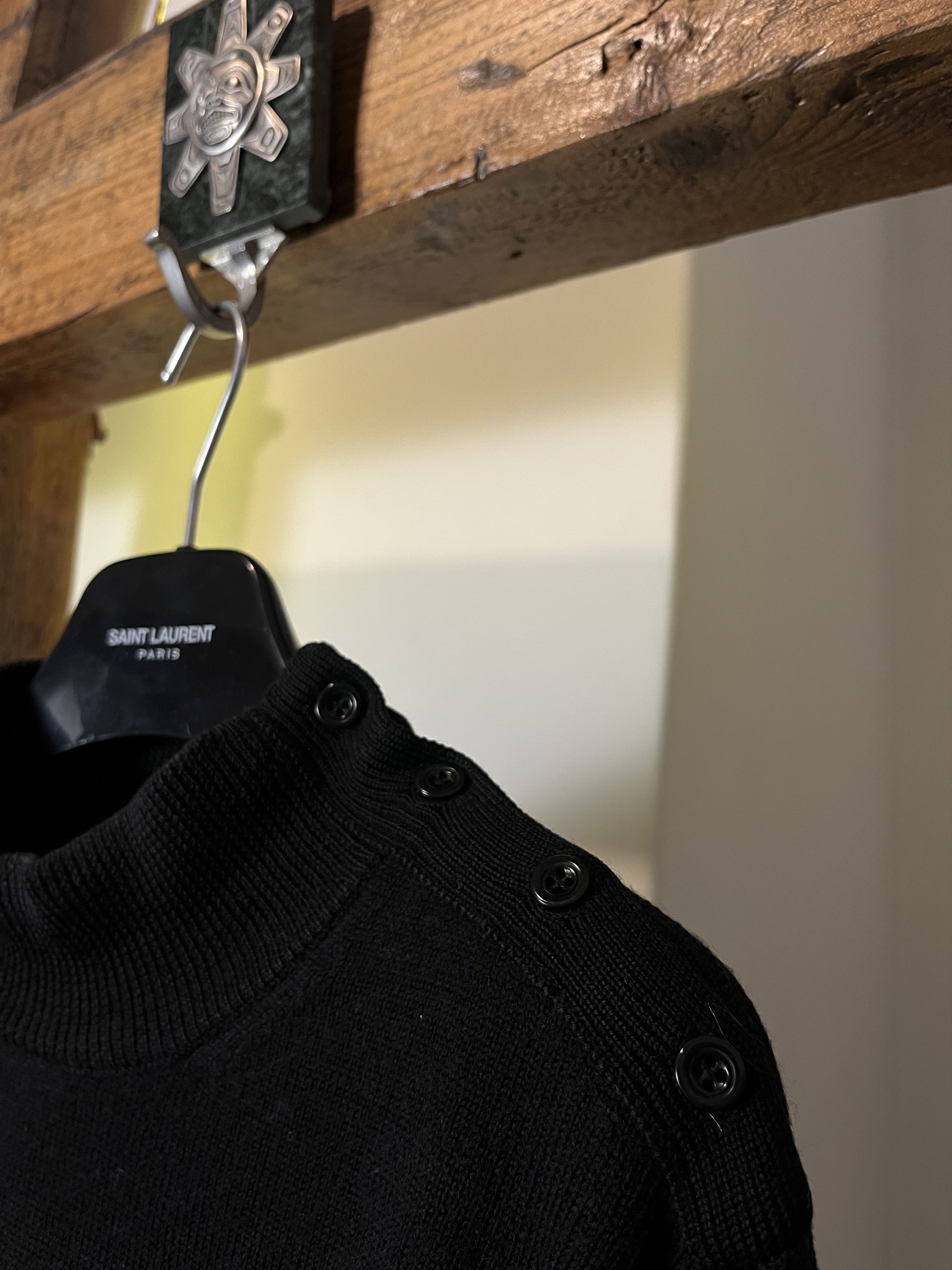 Designer × Dries Van Noten × Japanese Brand Dries Van Noten Archive Black Buttons Merino Wool Knitwear Size US XL / EU 56 / 4 - 4 Thumbnail