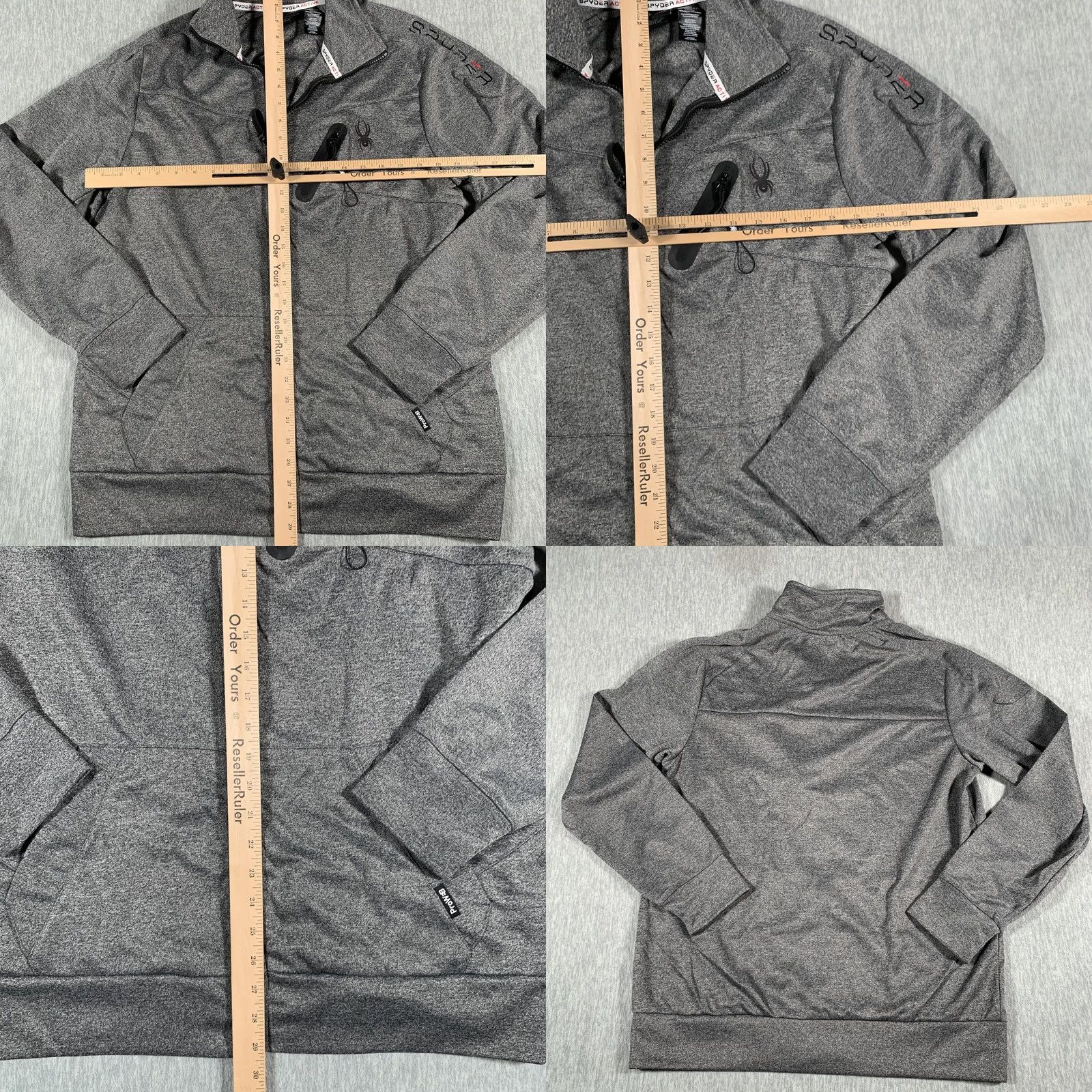 Spyder Spyder Active Jacket Mens Large Gray Full Zip Performance Fleece Pockets Size US L / EU 52-54 / 3 - 8 Thumbnail