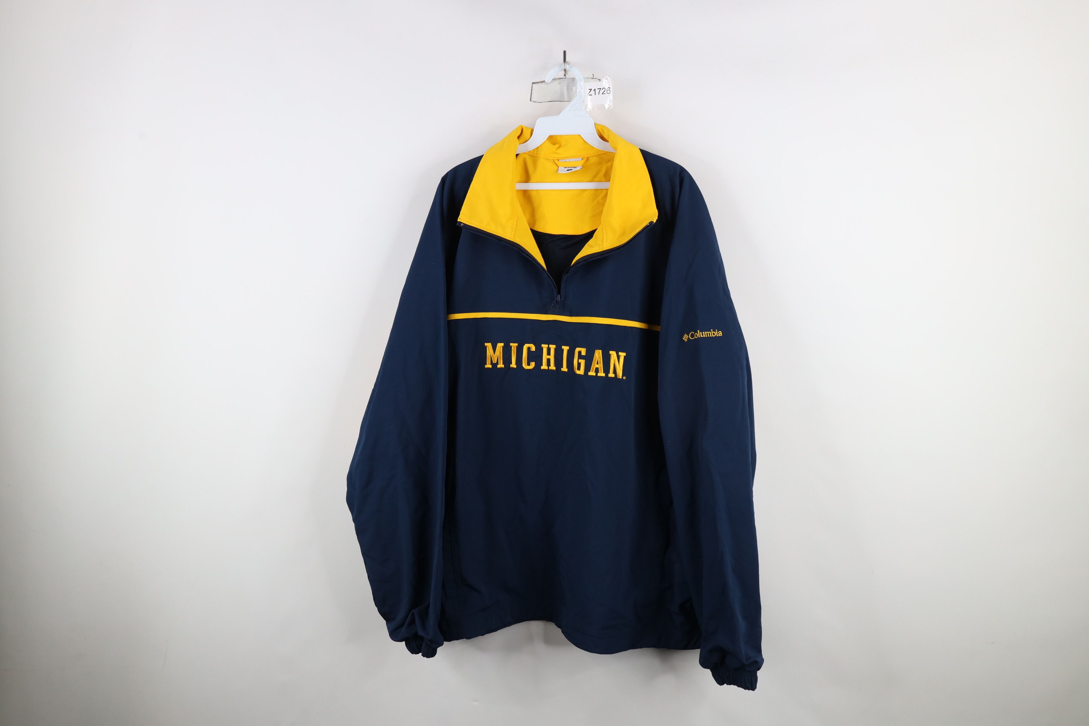 Columbia × Vintage Vintage Columbia University of Michigan Pullover Jacket Size US XL / EU 56 / 4 - 1 Thumbnail
