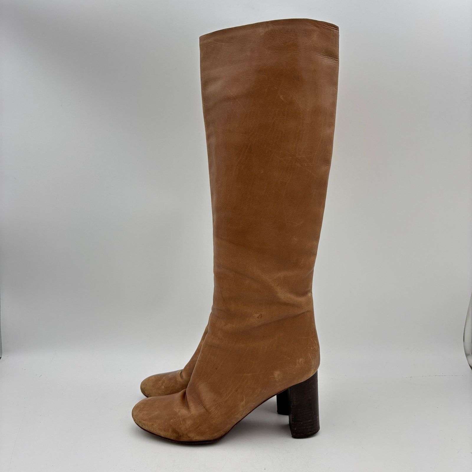 Chloe Chloe Leather Knee High Heeled Boots Women's 38 US 8 Size US 8 / IT 38 - 5 Thumbnail