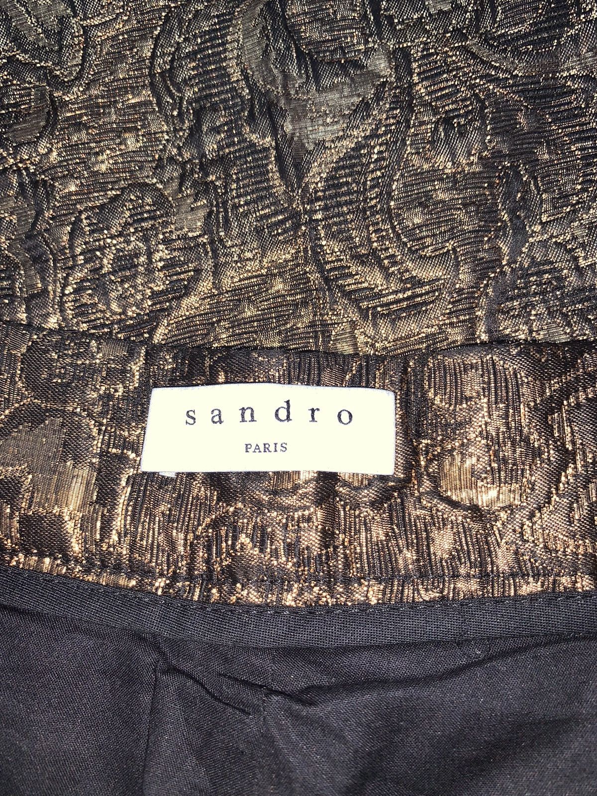 Sandro Sandro paris Goldy Brocade Cropped Pants Size 25" / US 0 / IT 36 - 4 Thumbnail