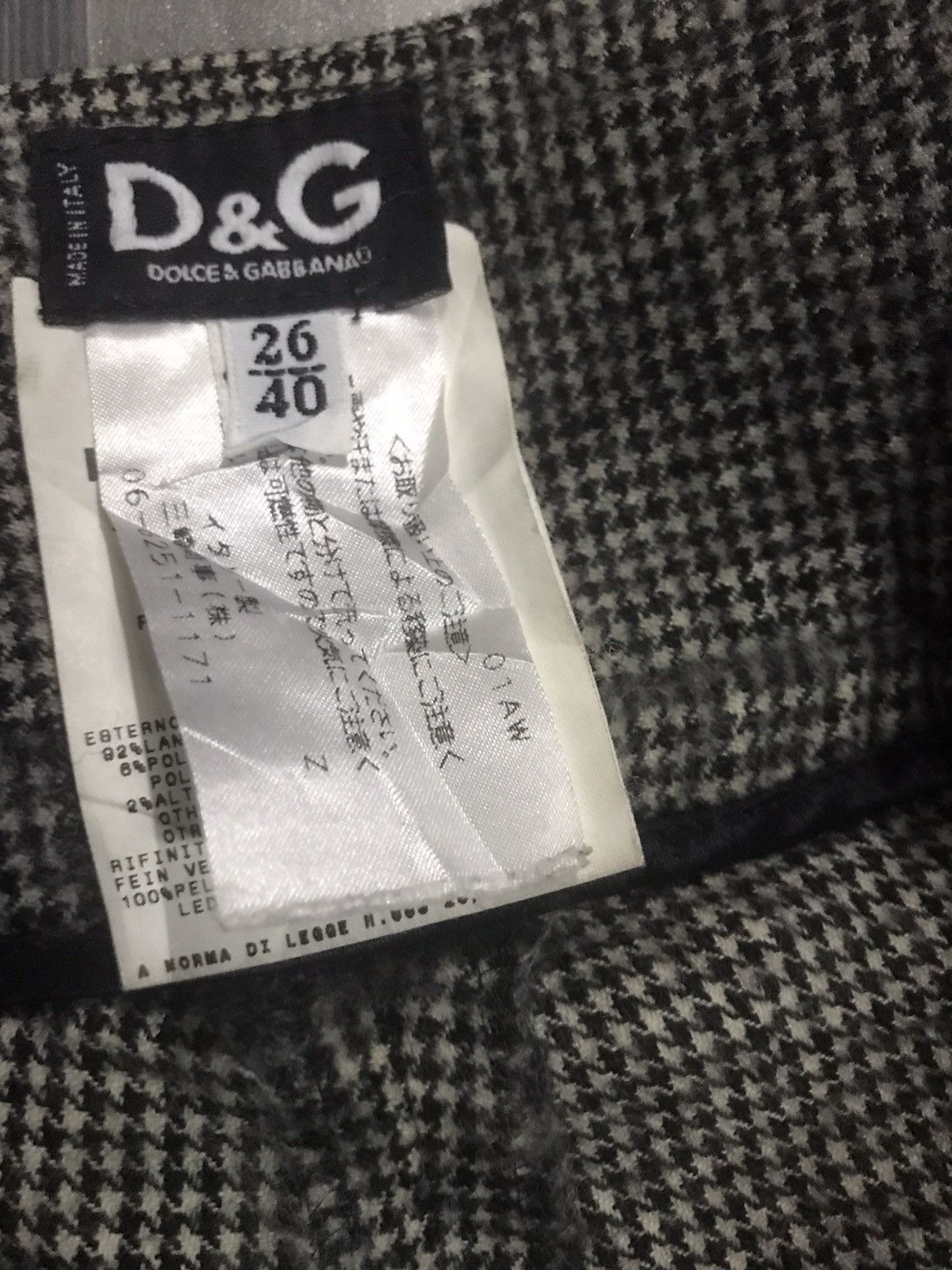 Dolce & Gabbana × Vintage Vintage D&G Wool Leather Waist Flared Women Pant Size 29" - 6 Thumbnail