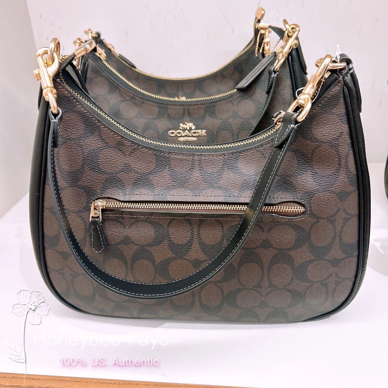 Coach NWT COACH Teri Hobo Bag In Signature Canvas CK161 Size ONE SIZE - 2 Thumbnail