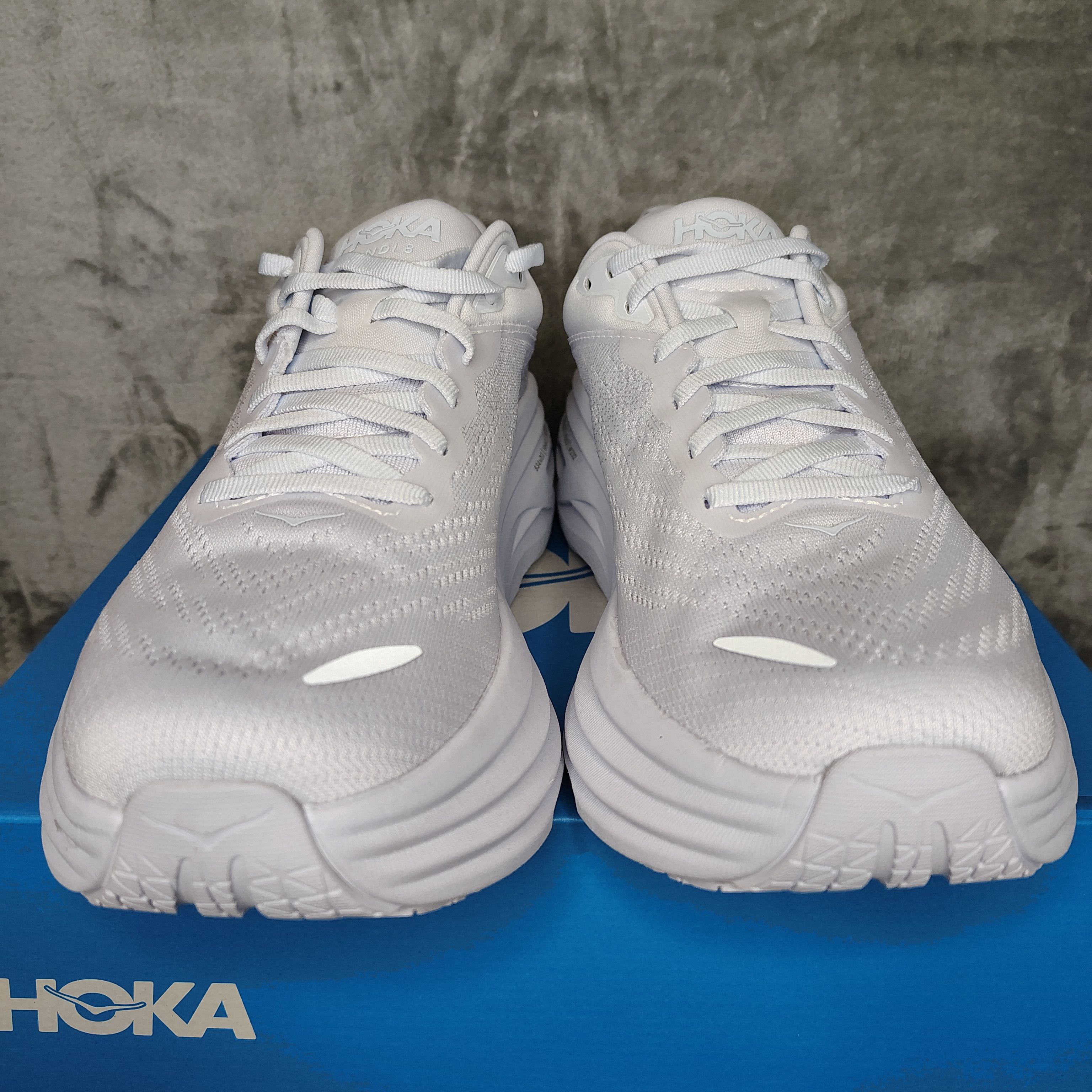 Hoka HOKA Bondi 8 Shoes Womens 10B White Cushioned Road Running Size US 10 / IT 40 - 7 Thumbnail
