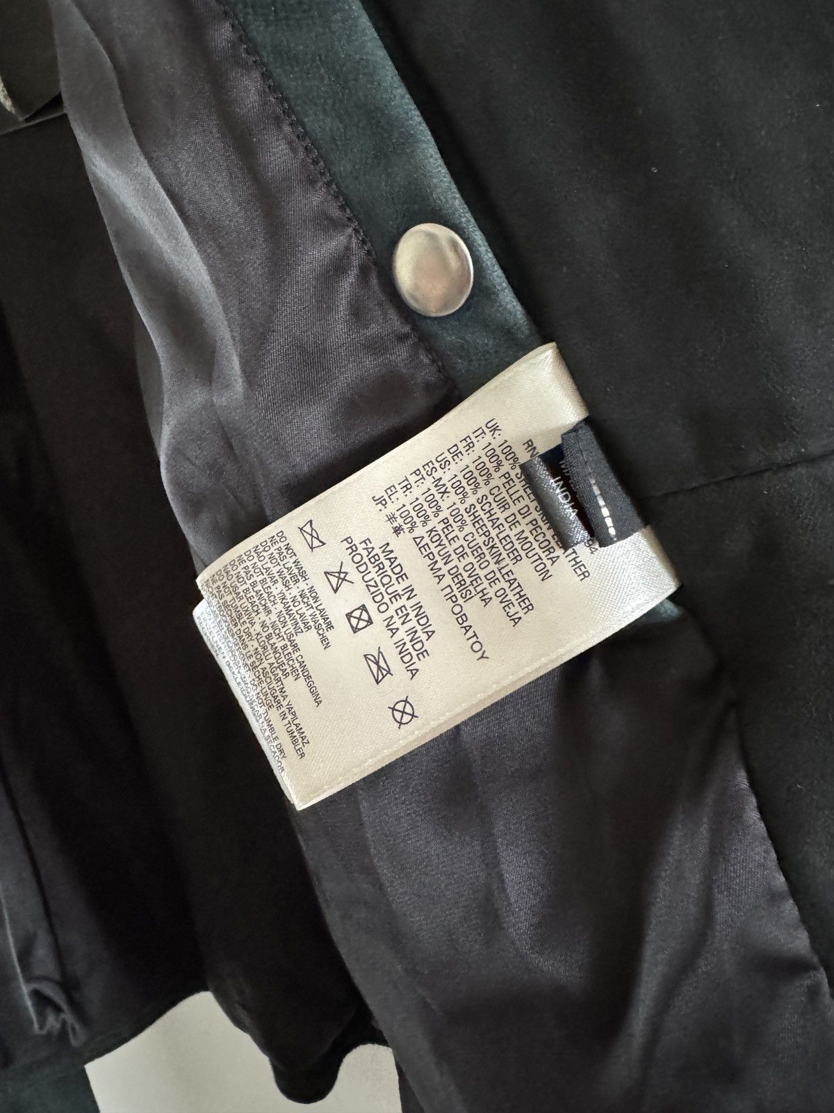 Diesel L-Mackson Black / Grey Leather Biker Jacket medium Size US M / EU 48-50 / 2 - 14 Thumbnail