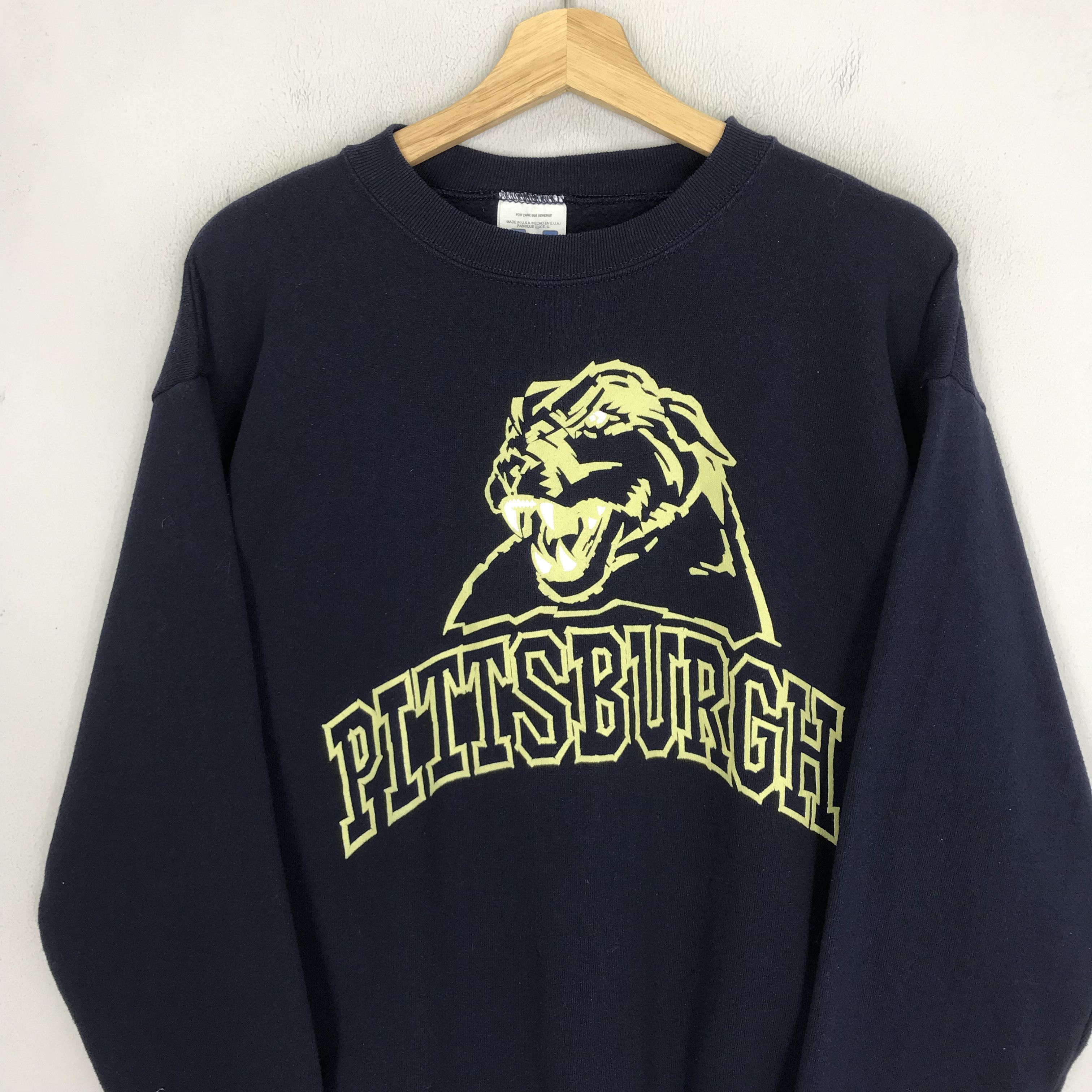Vintage Vintage 90's Pittsburgh Navy Blue Sweatshirt - 473 Size US M / EU 48-50 / 2 - 5 Thumbnail