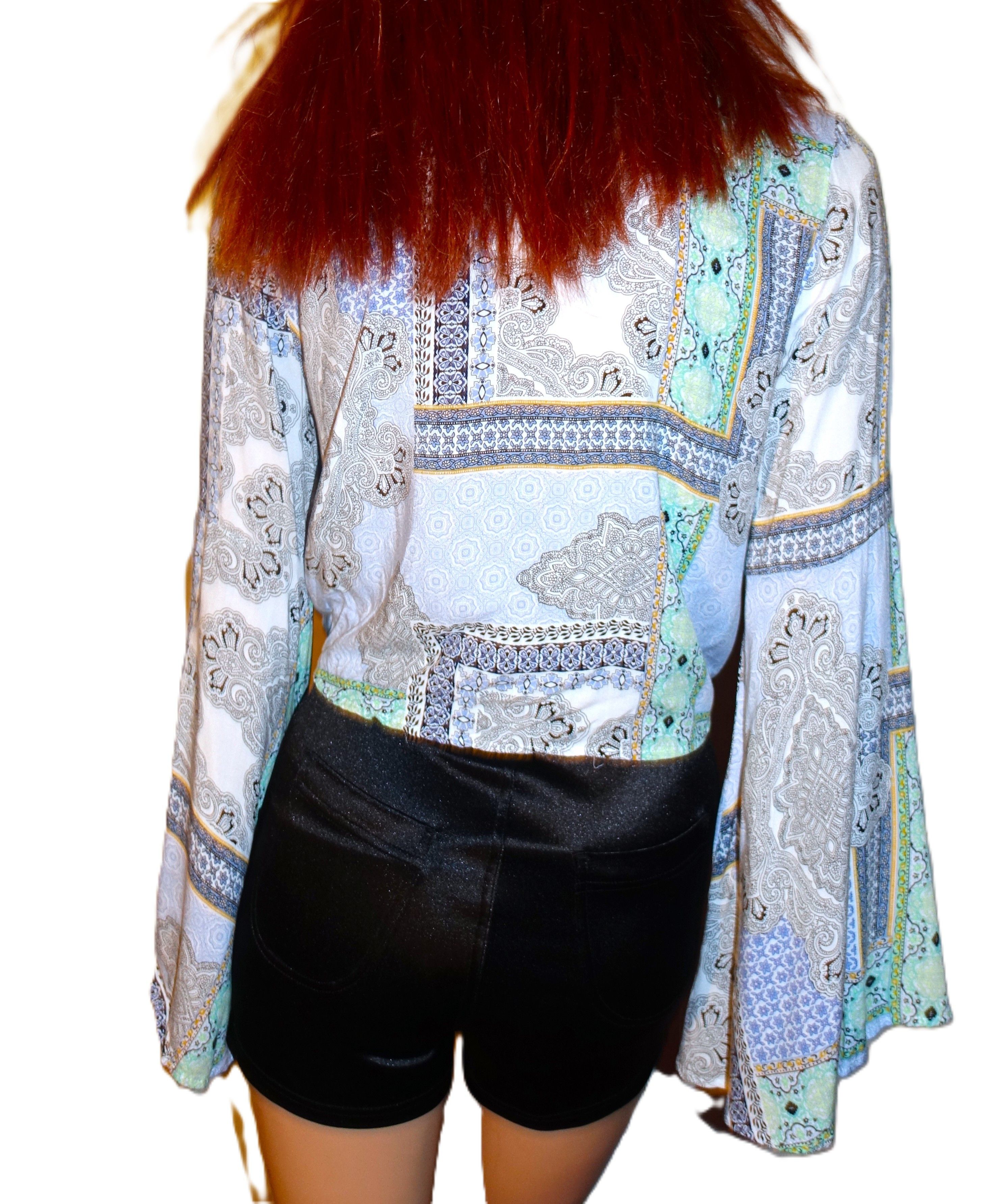 Other Altar'd State Boho Bell Sleeve Tie Blouse S Size S / US 4 / IT 40 - 5 Thumbnail