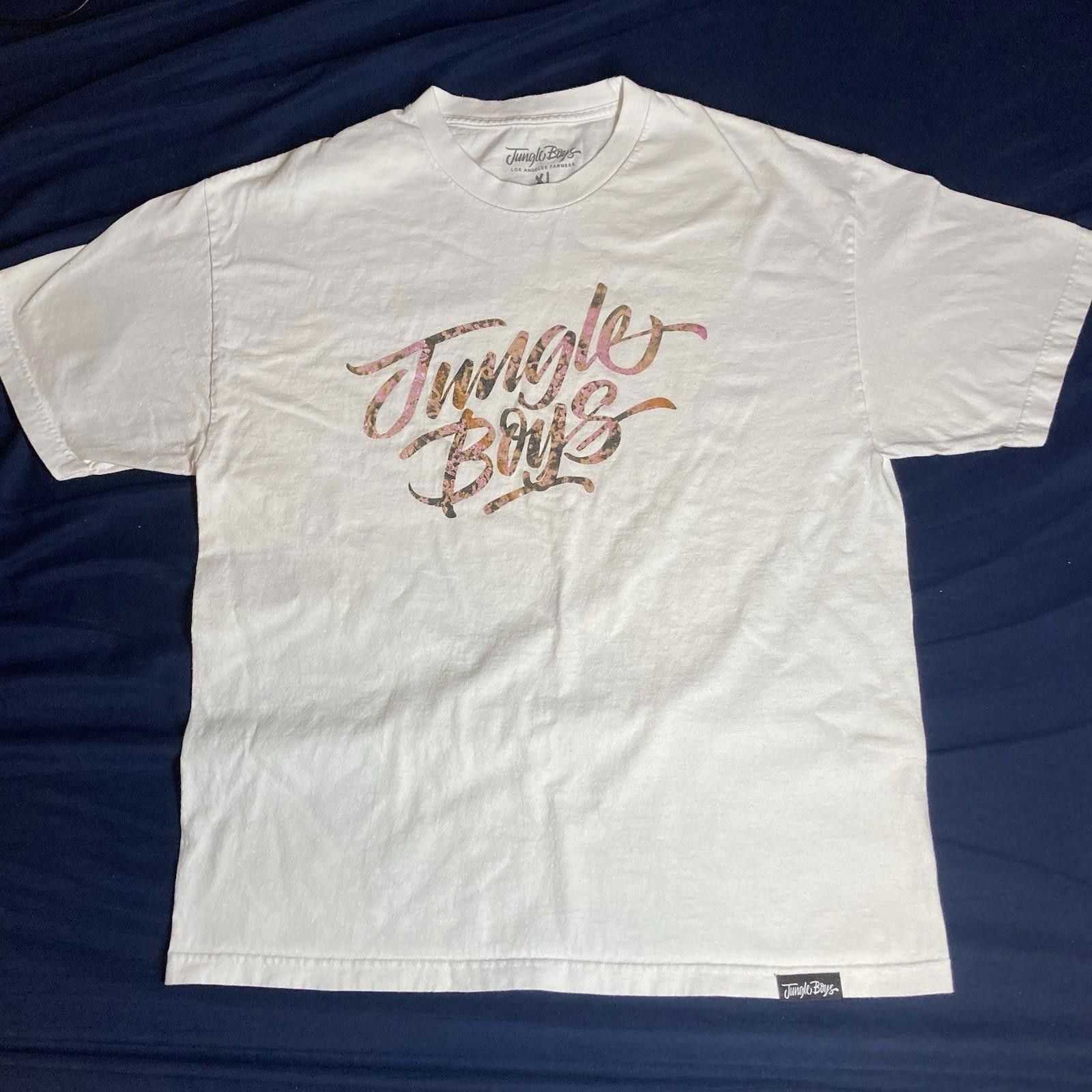 Other Men’s Size XL Jungle Boys White T-Shirt Pink Floral Logo Size US XL / EU 56 / 4 - 1 Thumbnail