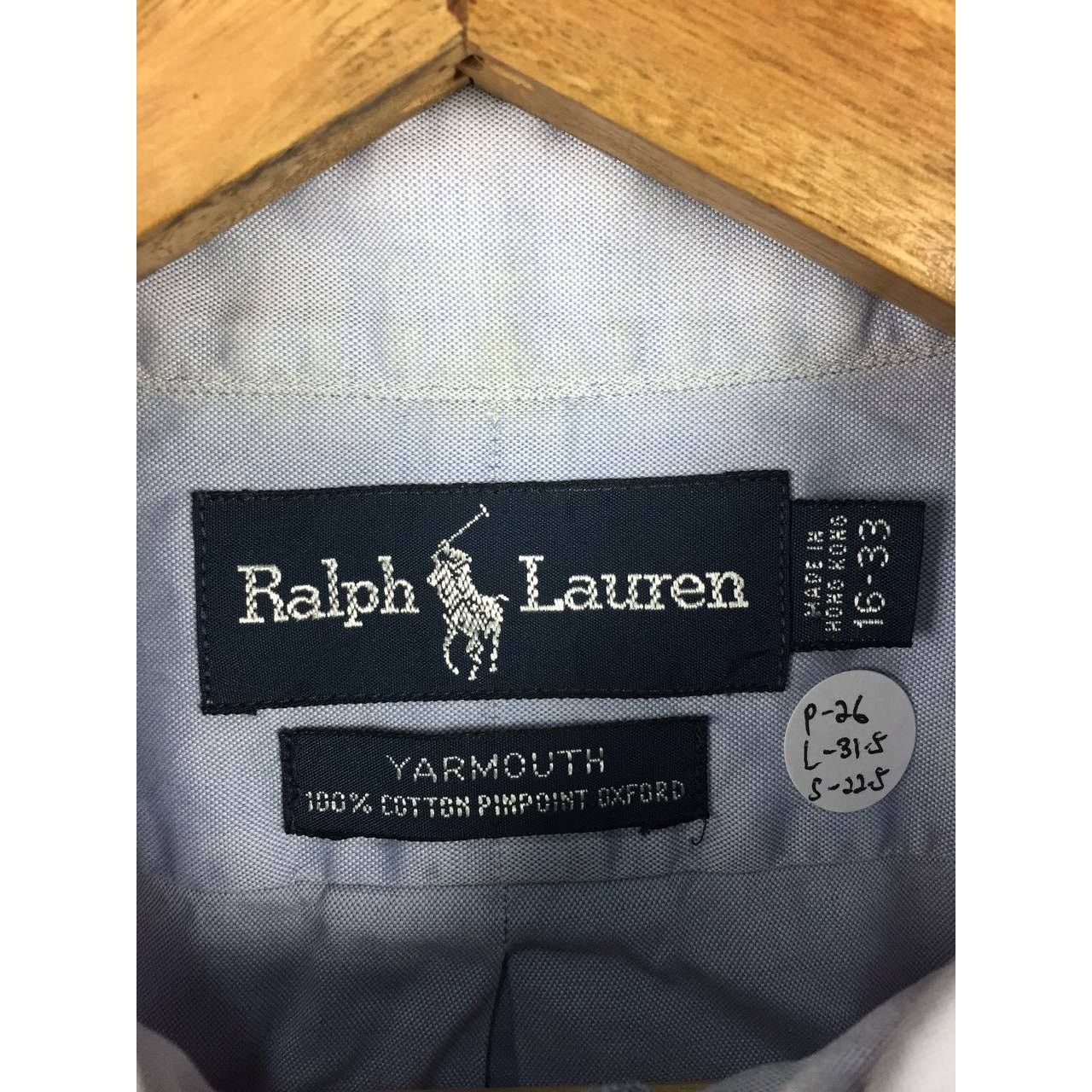 Ralph Lauren × Vintage Vtg Ralph Lauren Yarmouth Cotton Pinpoint Oxford Shirt Size US XXL / EU 58 / 5 - 12 Thumbnail