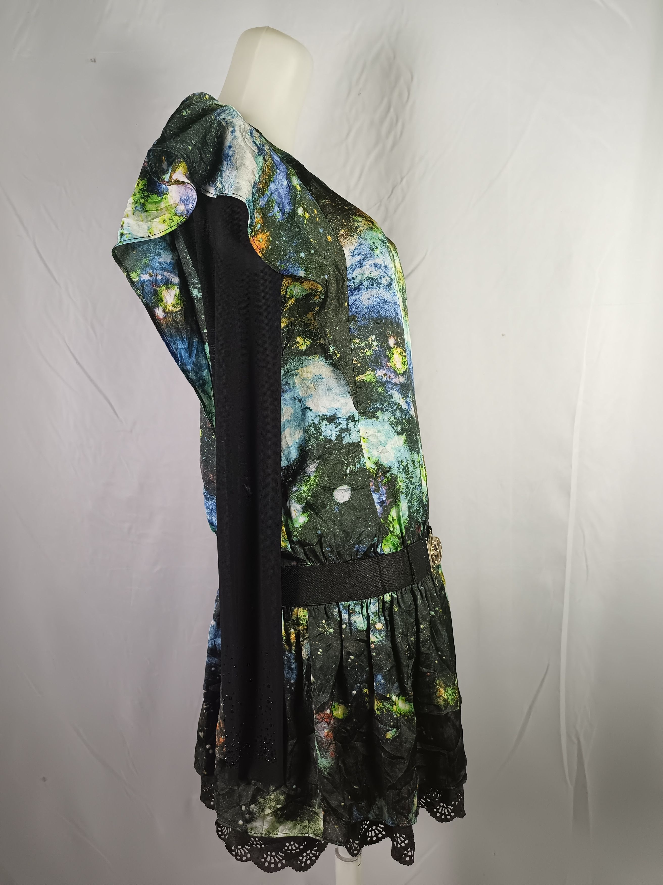 Japanese Brand OSANI Galaxi Print Long Sleeve Women Dress Size M / US 6-8 / IT 42-44 - 4 Thumbnail