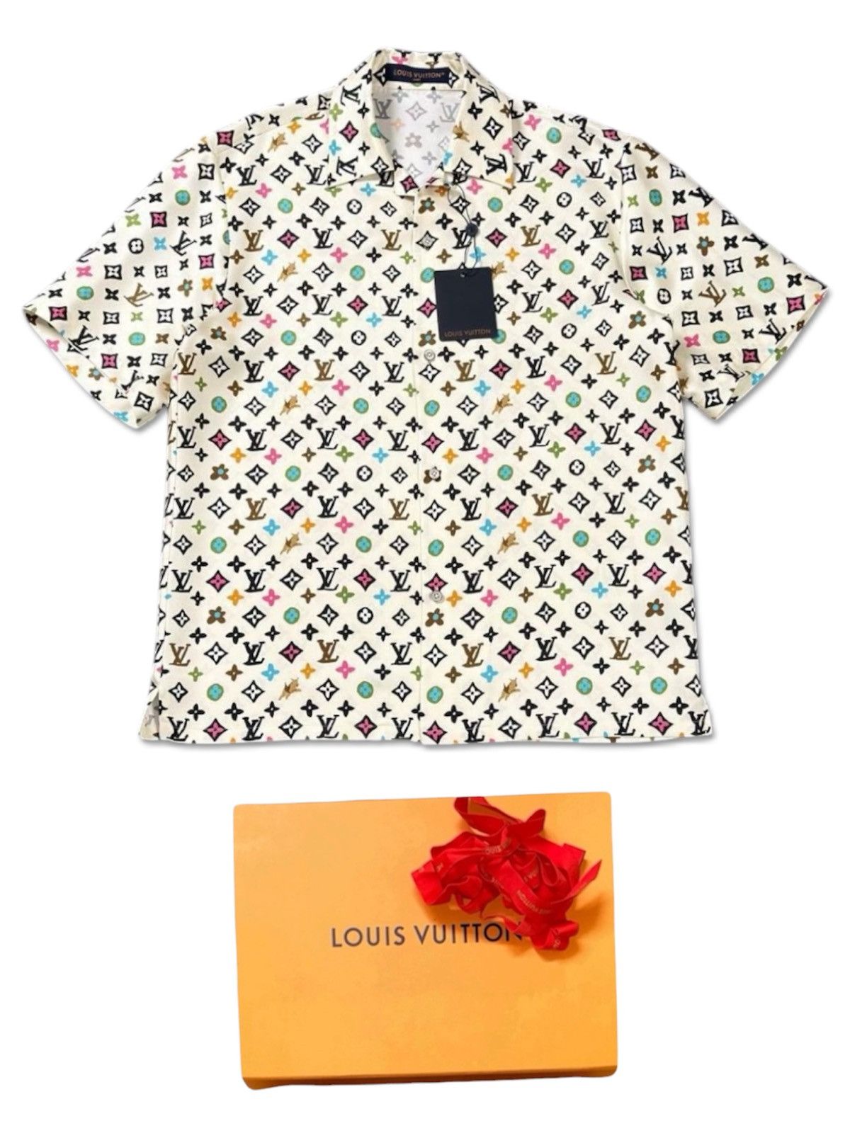 Louis Vuitton × Tyler The Creator Louis Vuitton Tyler M Monogram Short Sleev Silk Dress Shirt Size US M / EU 48-50 / 2 - 1 Thumbnail