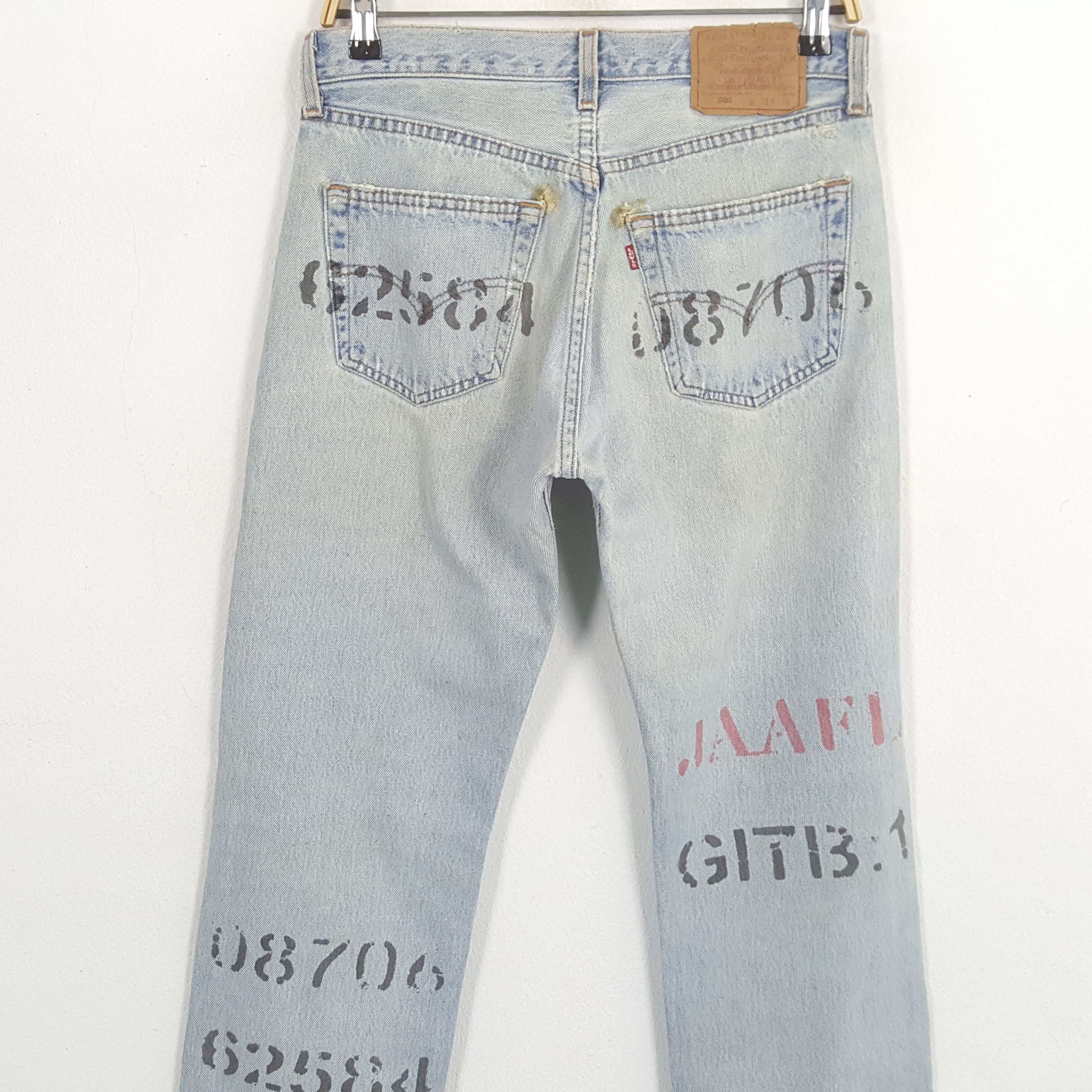 Levi's × Levi's Vintage Clothing Vintage LEVI'S Kurt Cobain Distressed Patchwork Style Jeans Size US 29 - 5 Thumbnail