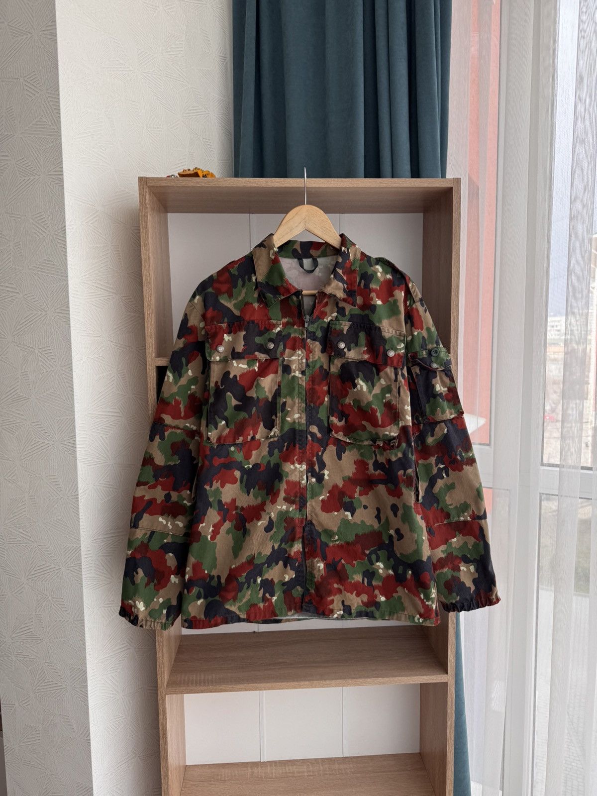 Vintage Swiss Army Military M70 Alpenflage Field RareCamouflage Jack Size US M / EU 48-50 / 2 - 5 Thumbnail