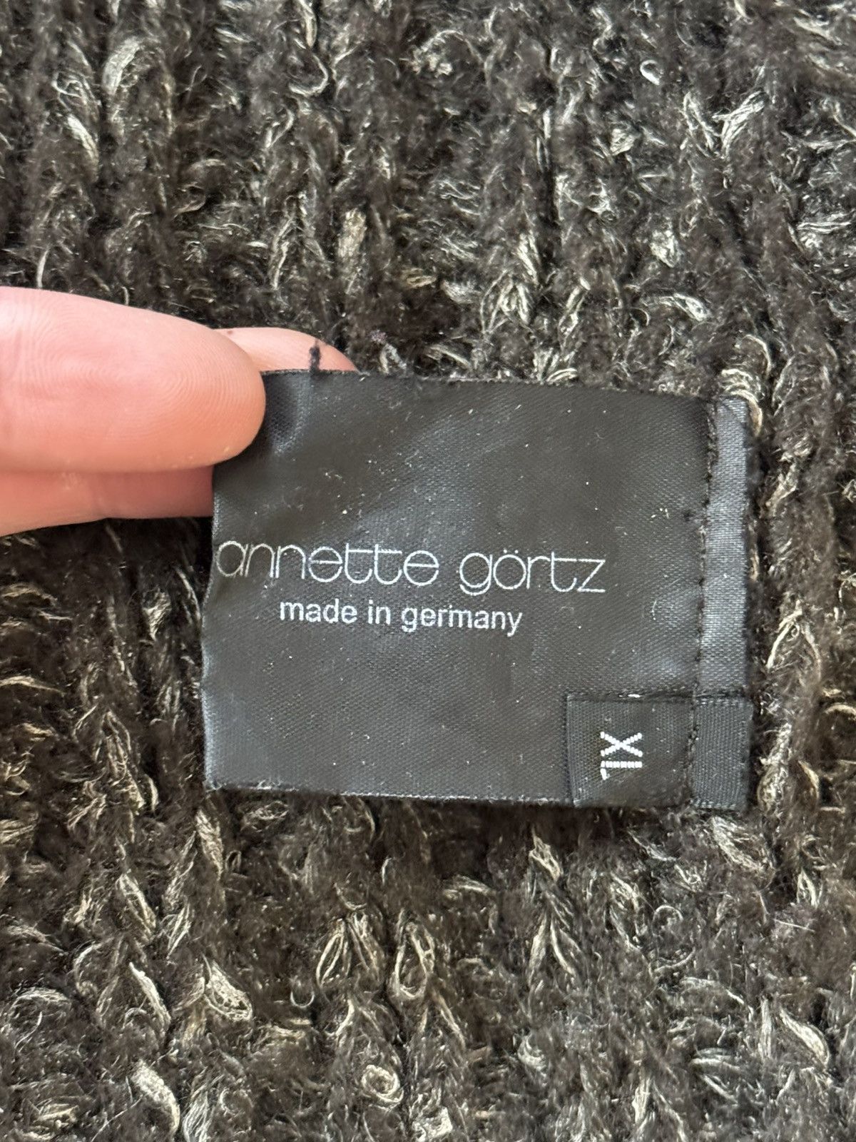 Annette Gortz × Designer Annette Gortz XL knitwear cardigan cape poncho sweater 🇩🇪 Size XL / US 12-14 / IT 48-50 - 12 Thumbnail