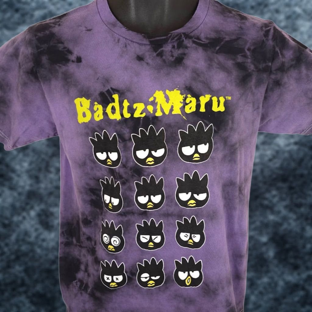 Vintage Badtz Maru T Shirt Mens Size Small Purple Sanrio Bioworld Tie Dye Japanese Size US S / EU 44-46 / 1 - 1 Thumbnail