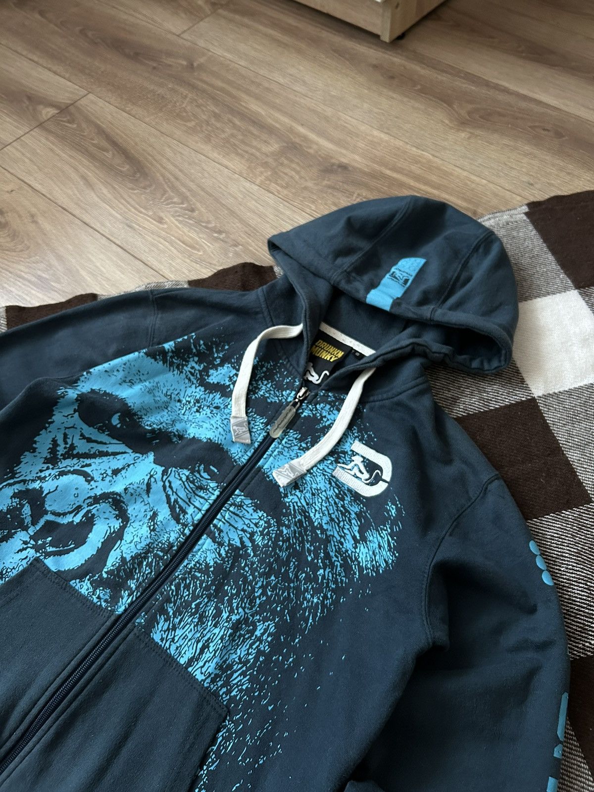 DrunknMunky × Vintage Vintage Drunkn Monkey full logo zip-hoodies mens y2k Size US S / EU 44-46 / 1 - 3 Thumbnail