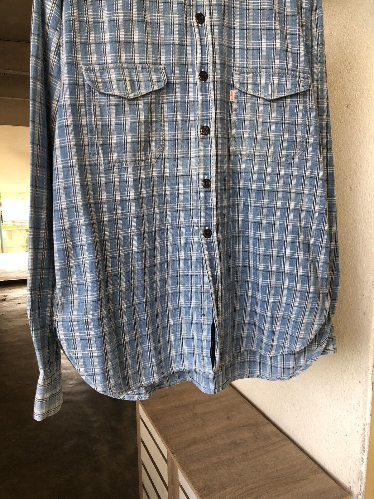 Levi's Vintage Levis Light Blue Flannel Size US L / EU 52-54 / 3 - 4 Thumbnail