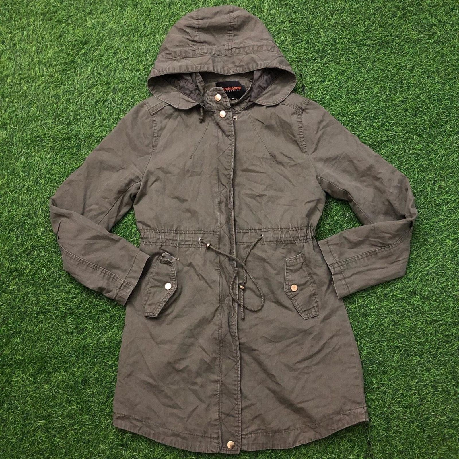 Other Women’s Green Ambiance Outerwear Hooded Trench Coat Size M / US 6-8 / IT 42-44 - 1 Thumbnail