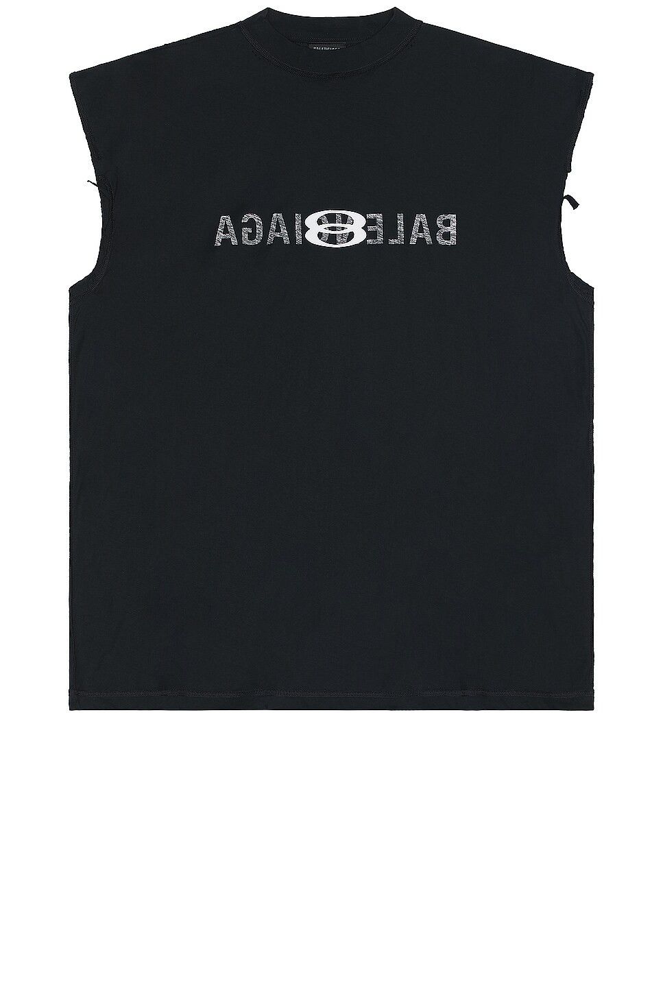Balenciaga o1tr1nto1025 Inside Out Sleeveless T-Shirt in Faded Black Size US XL / EU 56 / 4 - 1 Thumbnail
