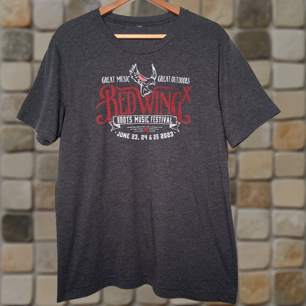 Red Wing VINTAGE Red Wing Roots Music Festival Shirt L Virginia 2023 Old Crow Sierra Ferrell Gray Mens Size US L / EU 52-54 / 3 - 1 Thumbnail