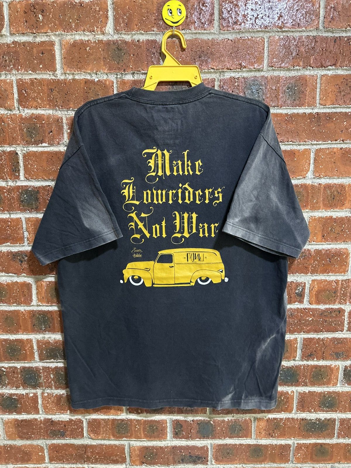 Vintage Thrashed Grunge Vintage Make Lowriders Not War Sun Faded Tee Size US XL / EU 56 / 4 - 1 Thumbnail
