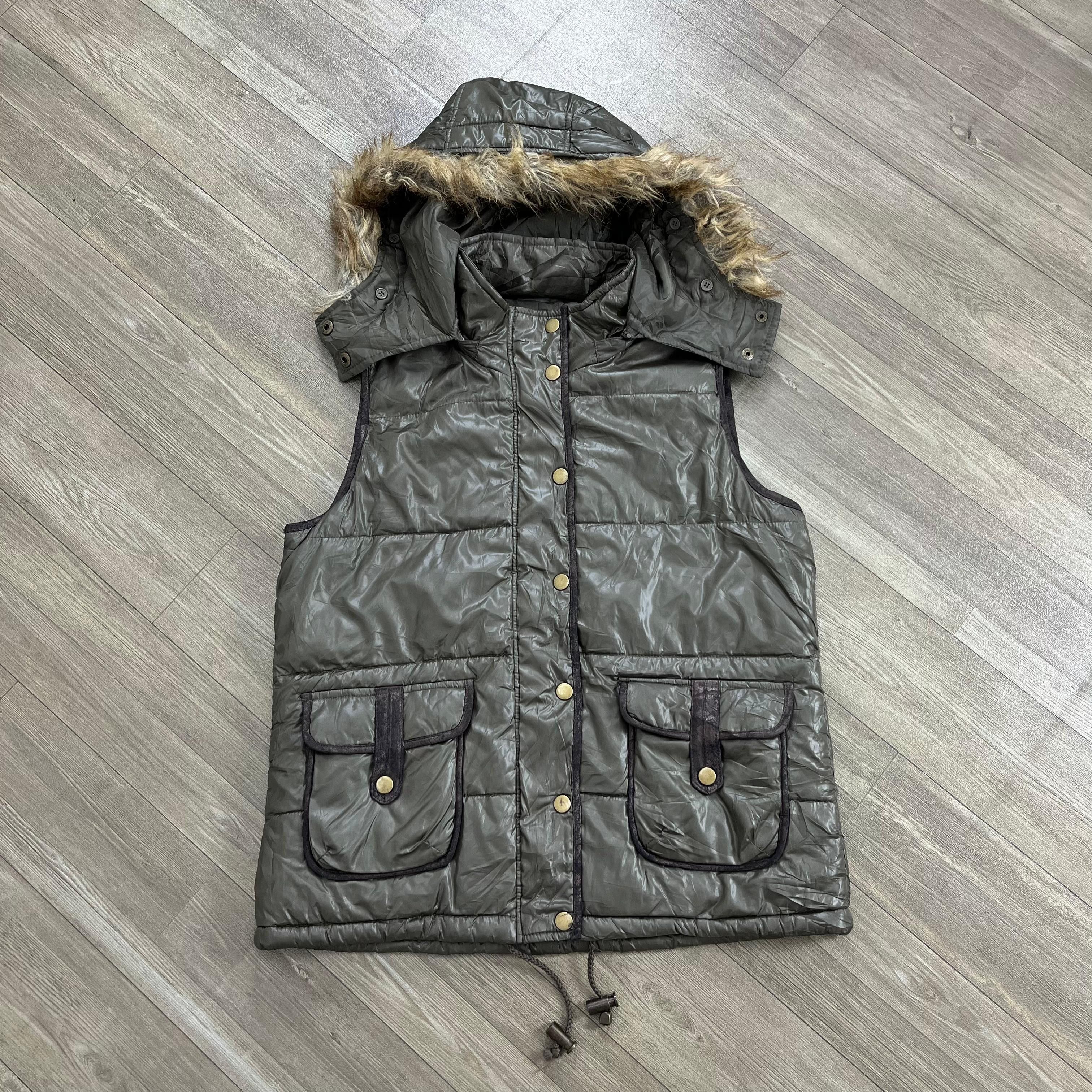 GOA 2000s Goa Style Winter Down Jacket Faux Fur Vest Size US M / EU 48-50 / 2 - 4 Thumbnail
