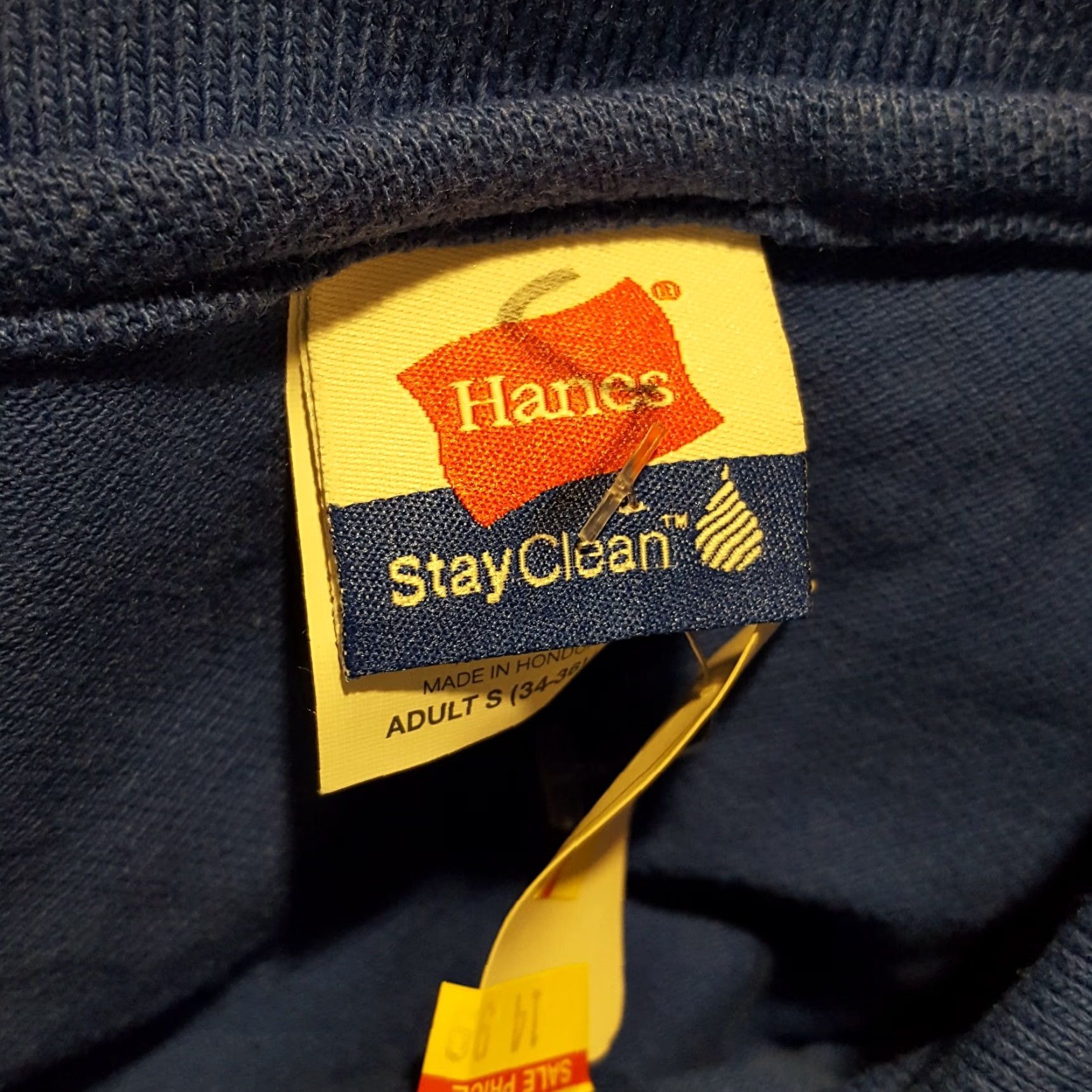 Hanes VINTAGE Hanes Blank Blue Men's Size Small Short Sleeve Polo Shirt Dress Work 90s Retro Preppy Shirt Size 36R - 6 Thumbnail