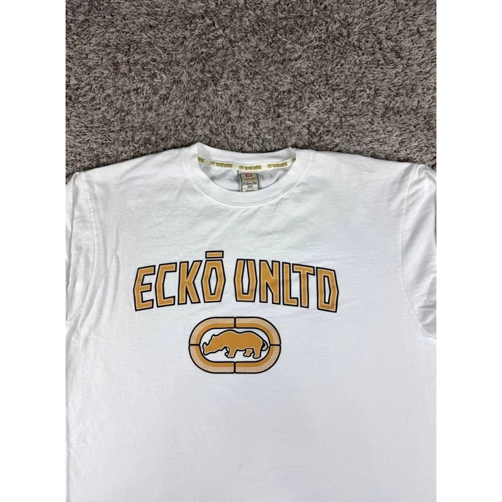 Ecko Unltd. VINTAGE Ecko Unltd. T-Shirt Long Sleeve White 2XL Logo Hip Hop Streetwear Men Shirt Size US XXL / EU 58 / 5 - 3 Thumbnail