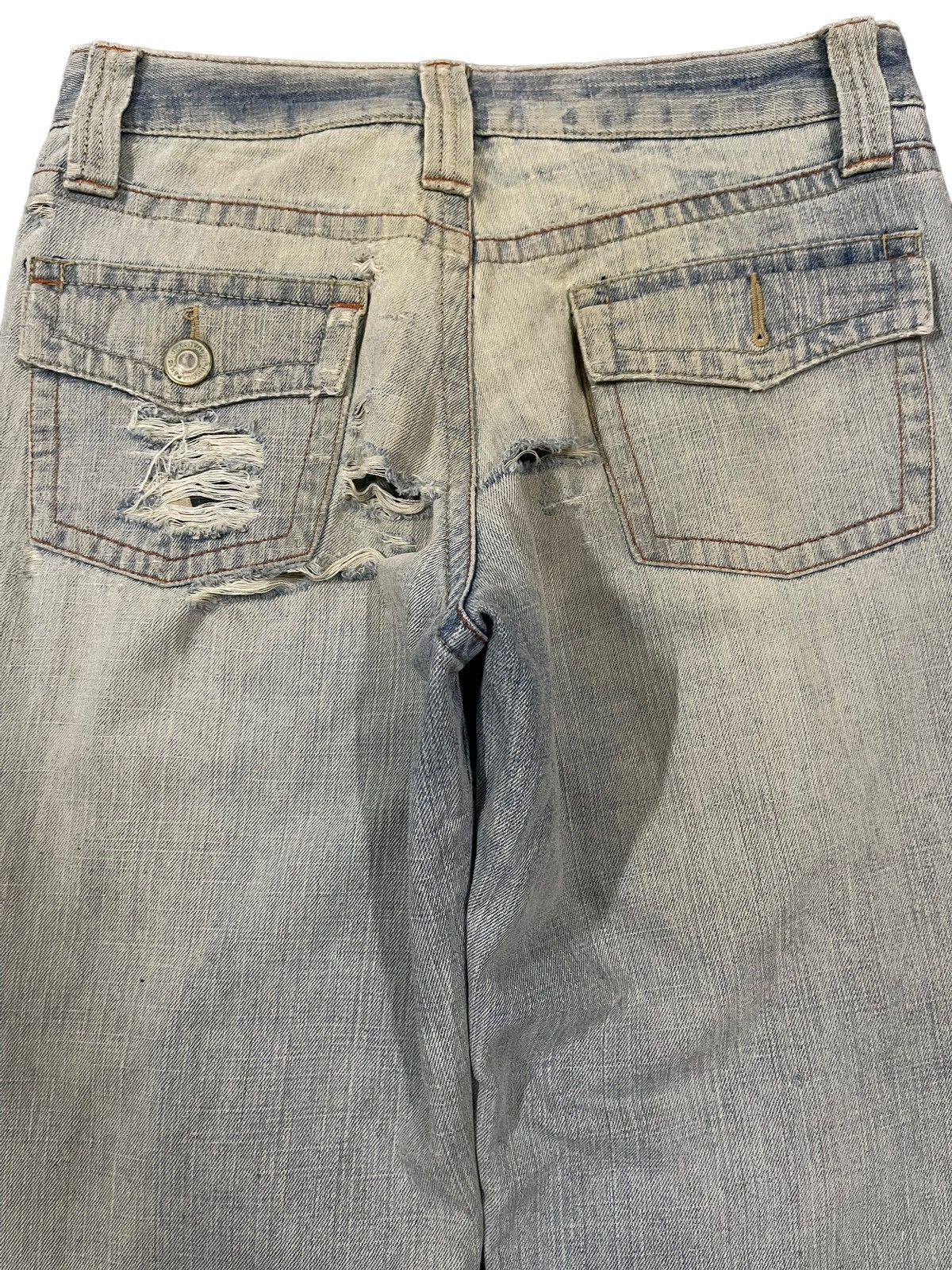 14th Addiction Vintage Japanese Brand Blue Wash Distressed Baggy Jeans Size US 31 - 4 Thumbnail