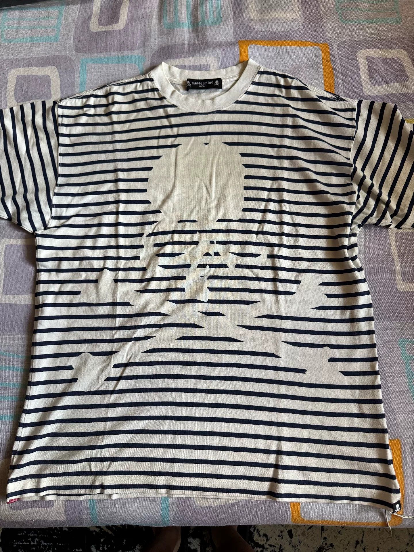 Mastermind Japan mastermind Japan striped skull tee shirt Size US L / EU 52-54 / 3 - 1 Thumbnail