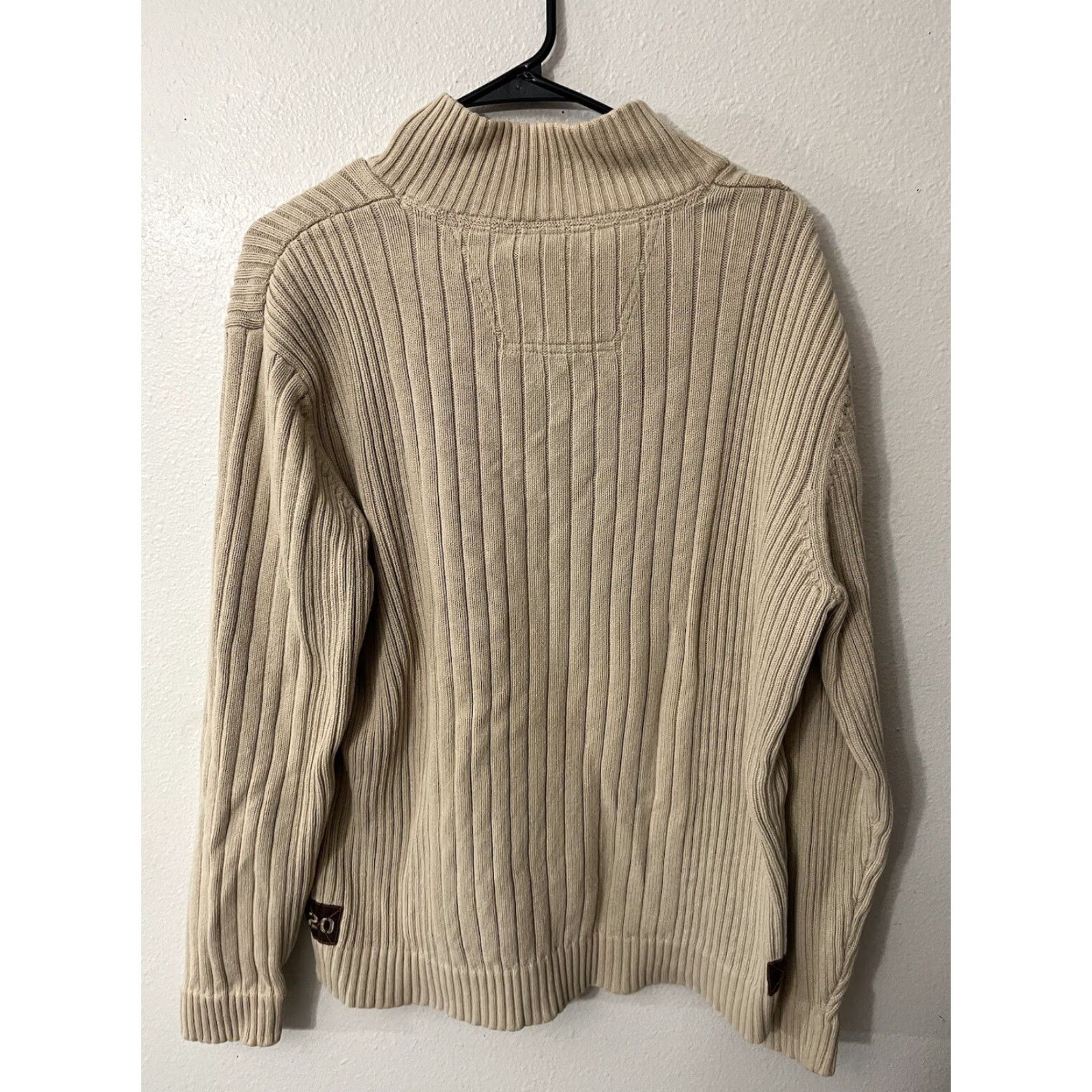 Eddie Bauer EDDIE BAUER SPORT SHOP Men’s Cotton 1/4 Zip Beige Pullover Ribbed Sweater Large Shirt Adult Size L Mens Size US L / EU 52-54 / 3 - 2 Thumbnail