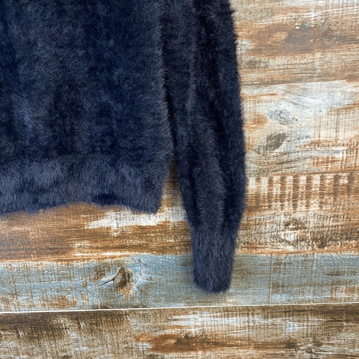 Japanese Brand DL GRL Black Fur shaggy Mohair Knitwear #C1100 Size S / US 4 / IT 40 - 8 Thumbnail
