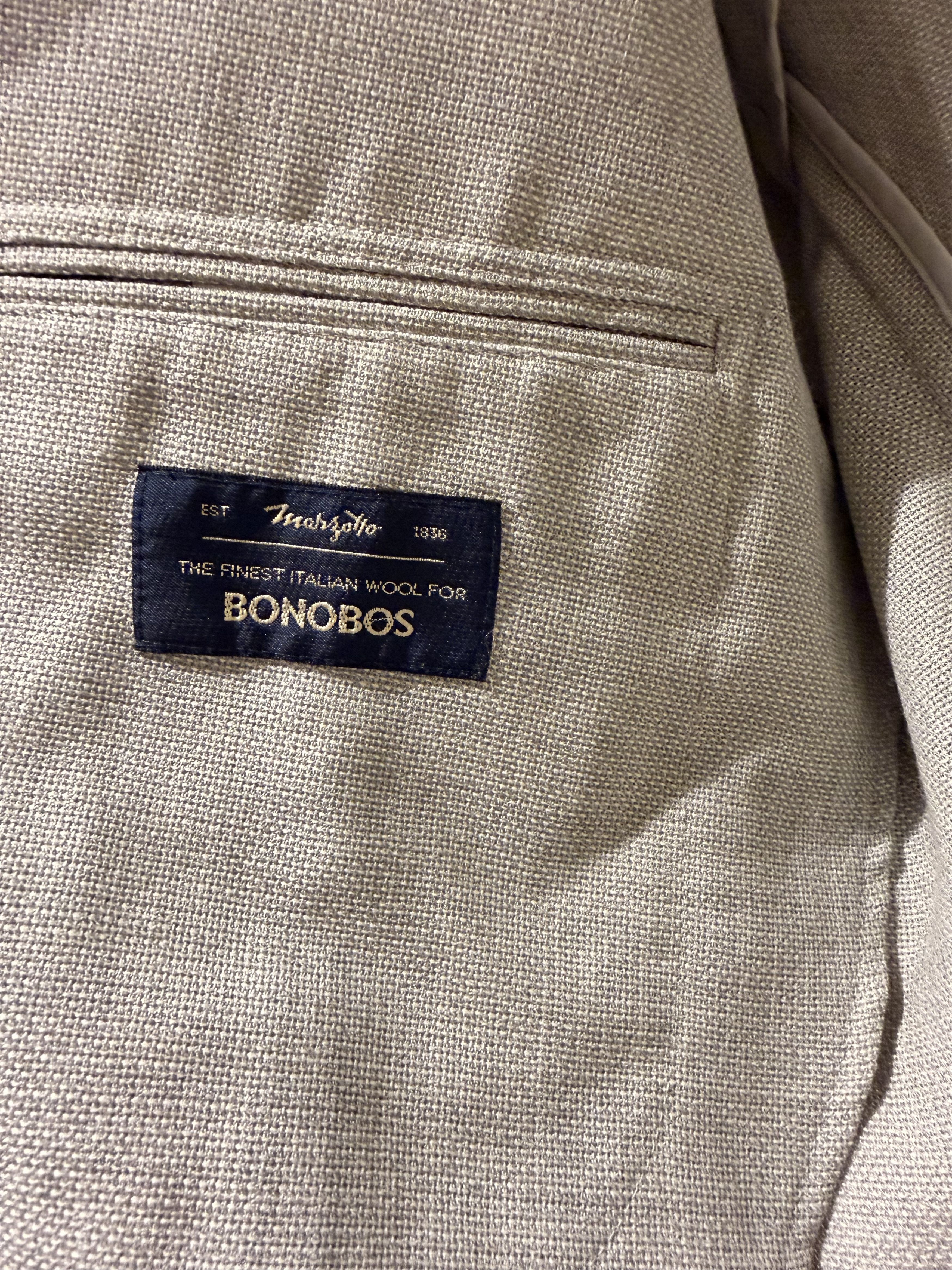 Bonobos Jetsetter Unconstructed Italian Wool Blazer Size 38R - 3 Thumbnail