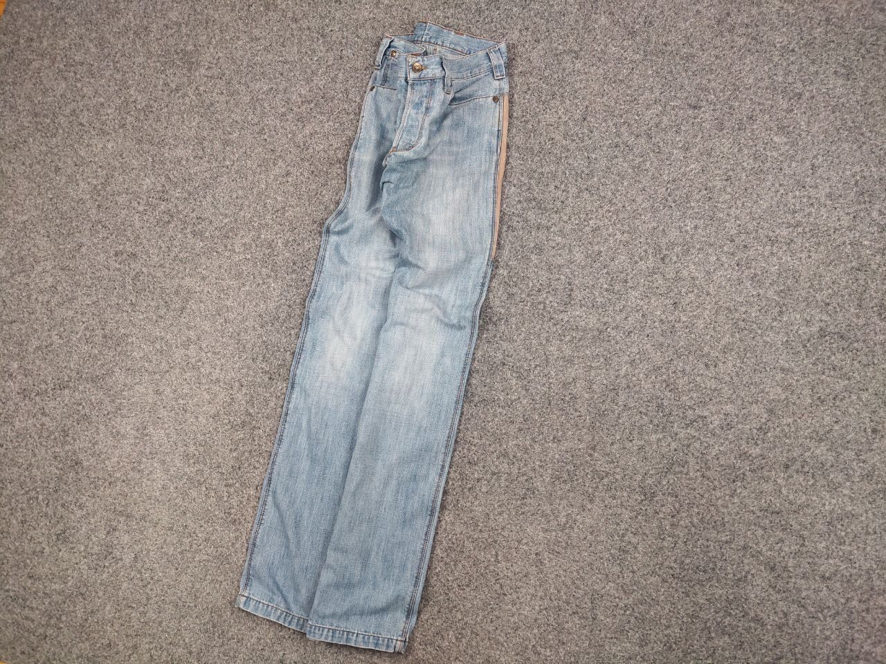 Sixty Vintage 90's Decauville x sixty Blue Patchwork Denim Jeans Size US 31 - 3 Thumbnail